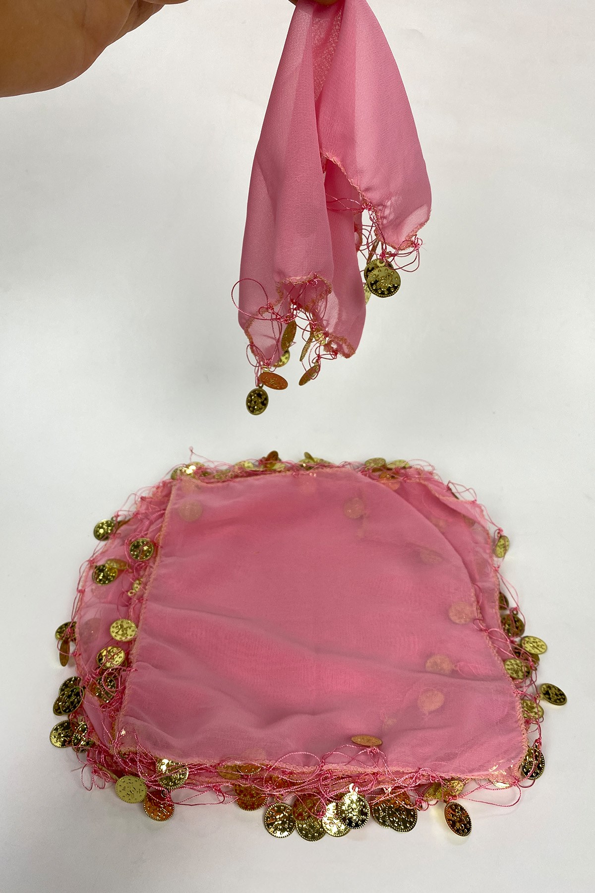 Para Pul İşlemeli Şifon Lüx Halay Mendili 5 Adet