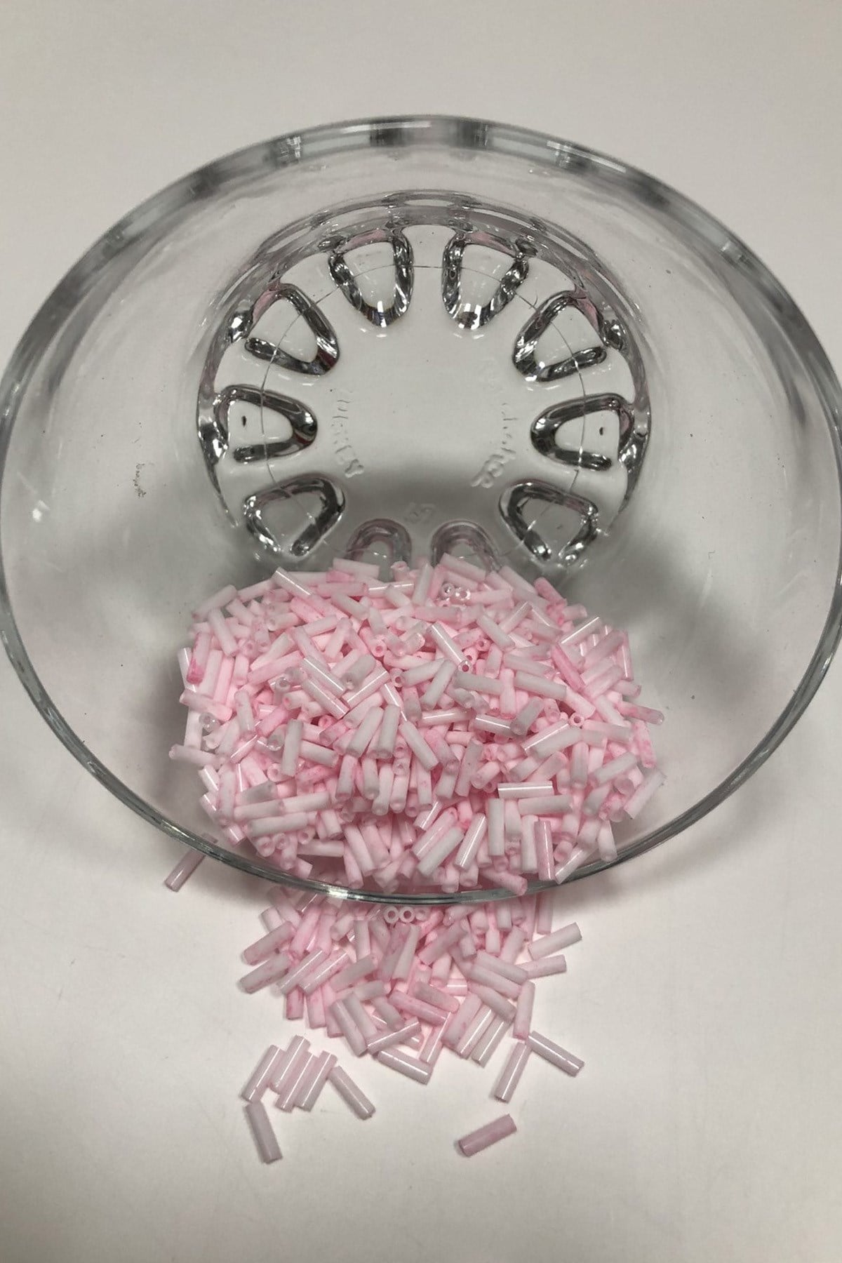 Bright Pink Pipe Beads 5 mm