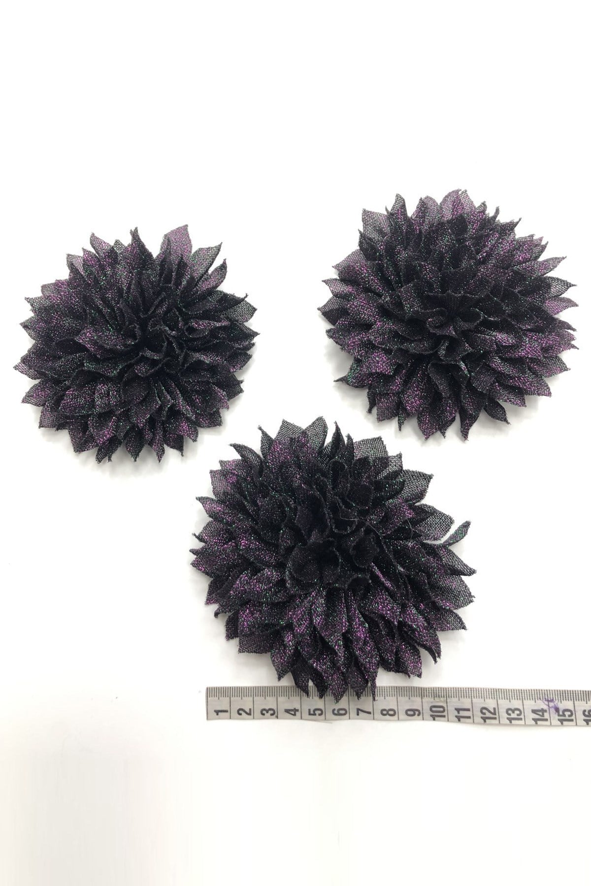 Shiny Satin Flower with Purple Janjan