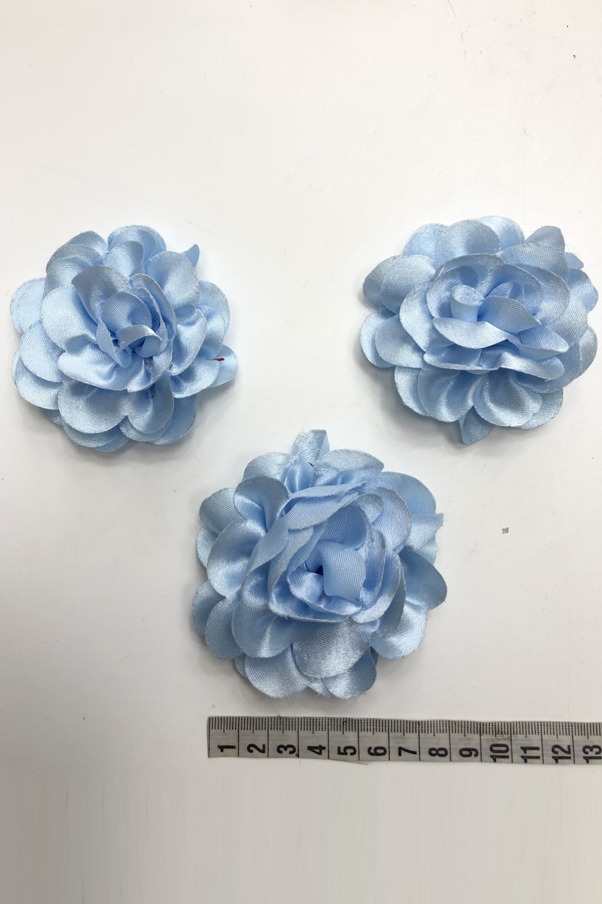 Bebe Blue Color Shiny Satin Flower