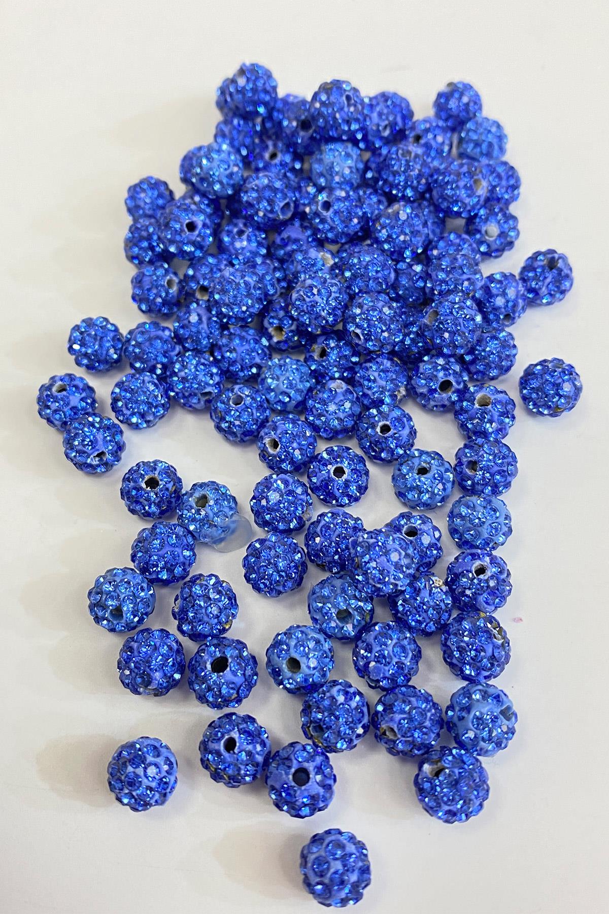 Parlak Taşlı Boncuk 8 mm
