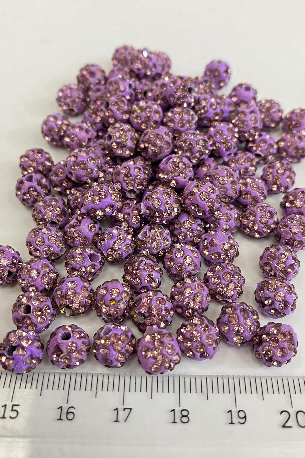 Parlak Taşlı Boncuk 8 mm