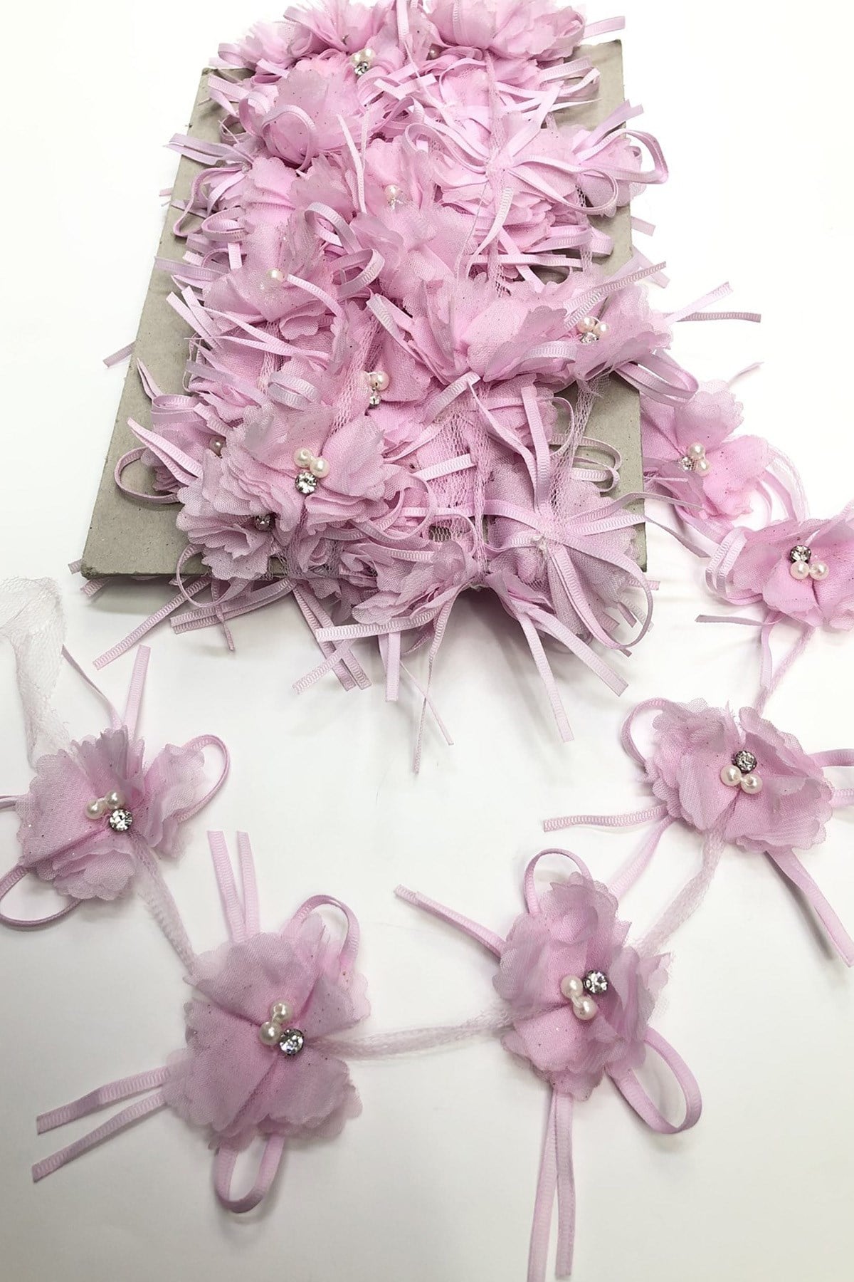 Pink 3D Floral Bow Ribbon