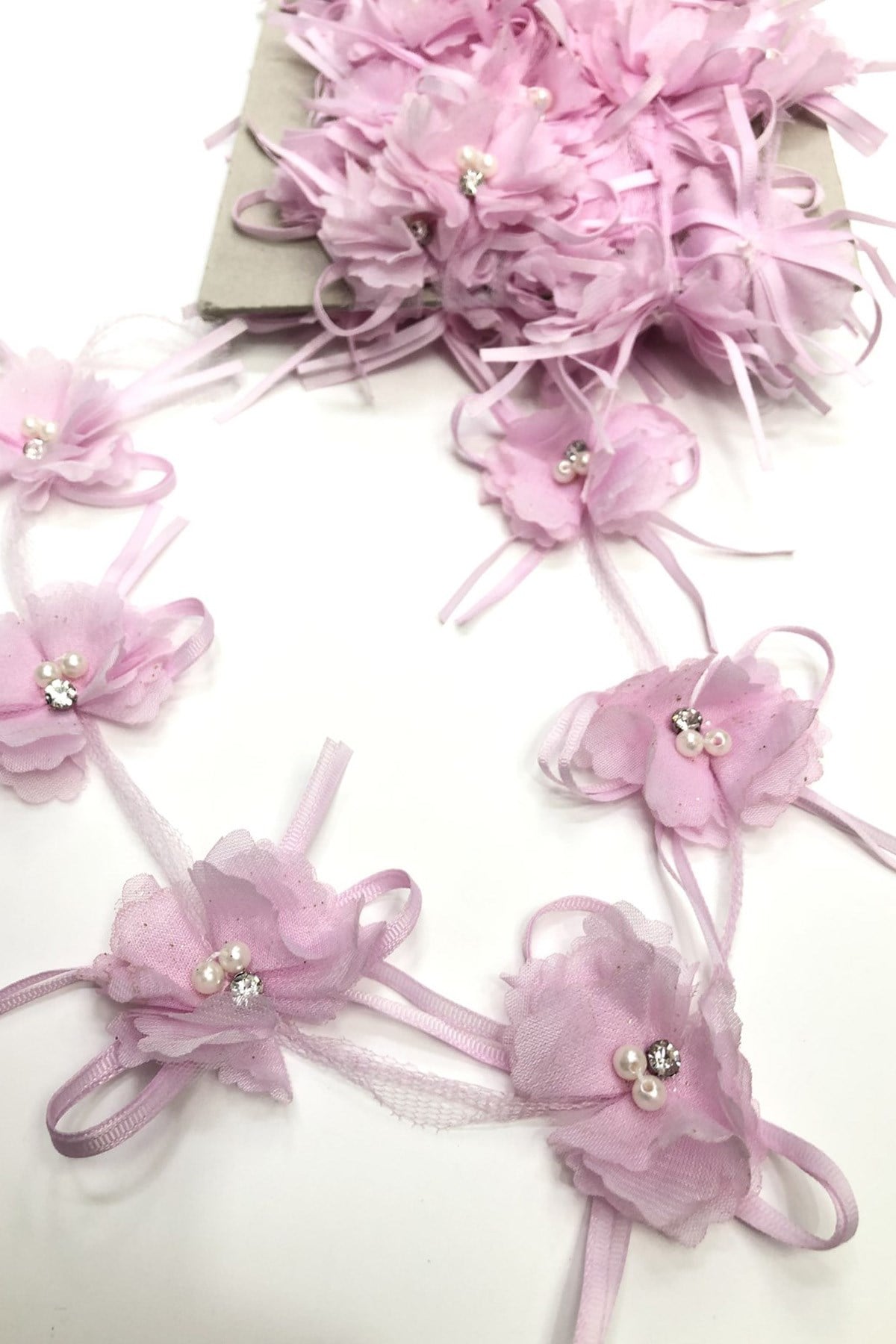 Pink 3D Floral Bow Ribbon