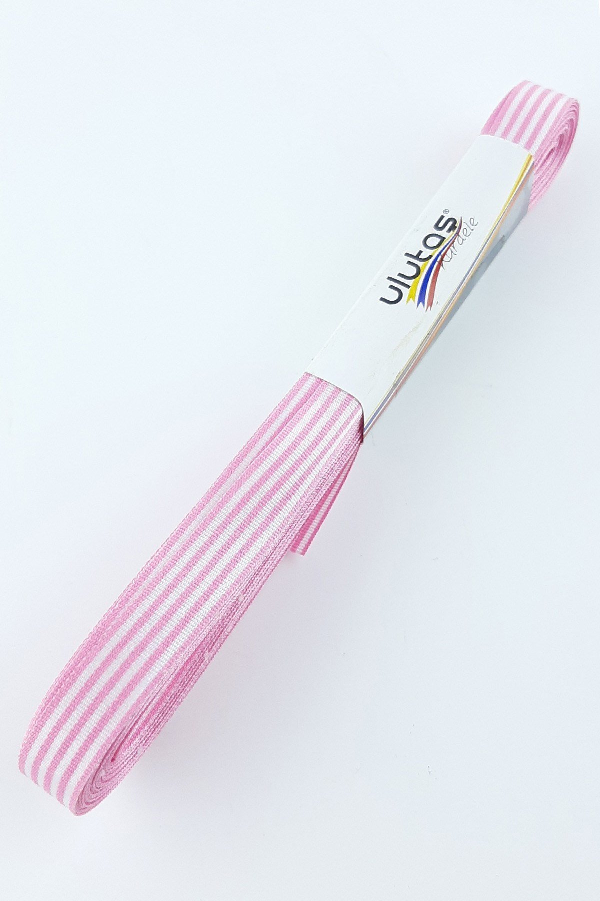 Pembe Çizgili Degrede Kurdele 1 cm 10 mt