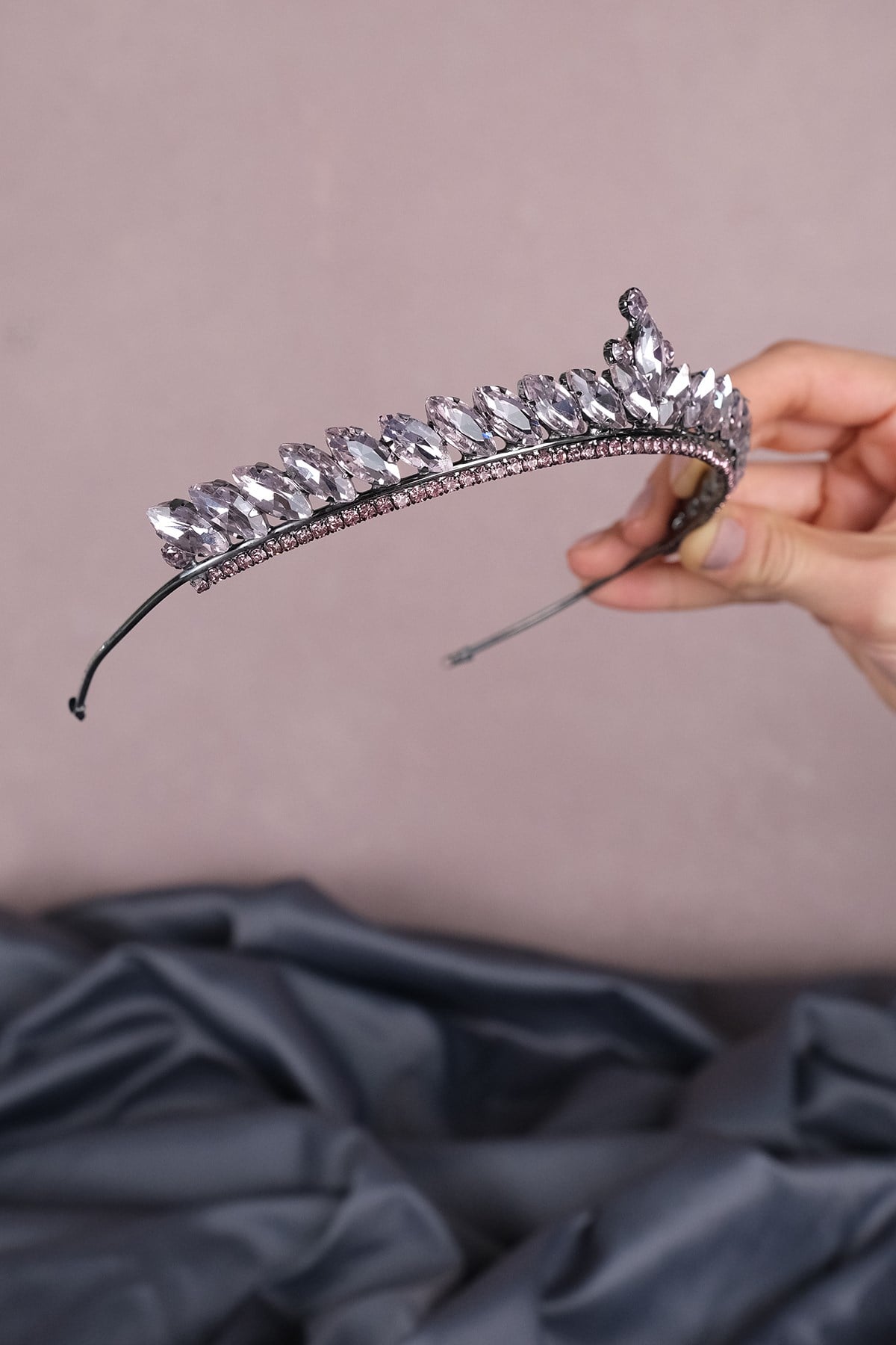 Pink Ece Model Slim Bridal Henna Crown