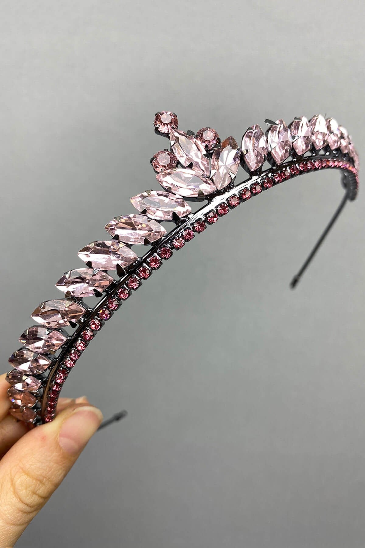 Pink Ece Model Slim Bridal Henna Crown