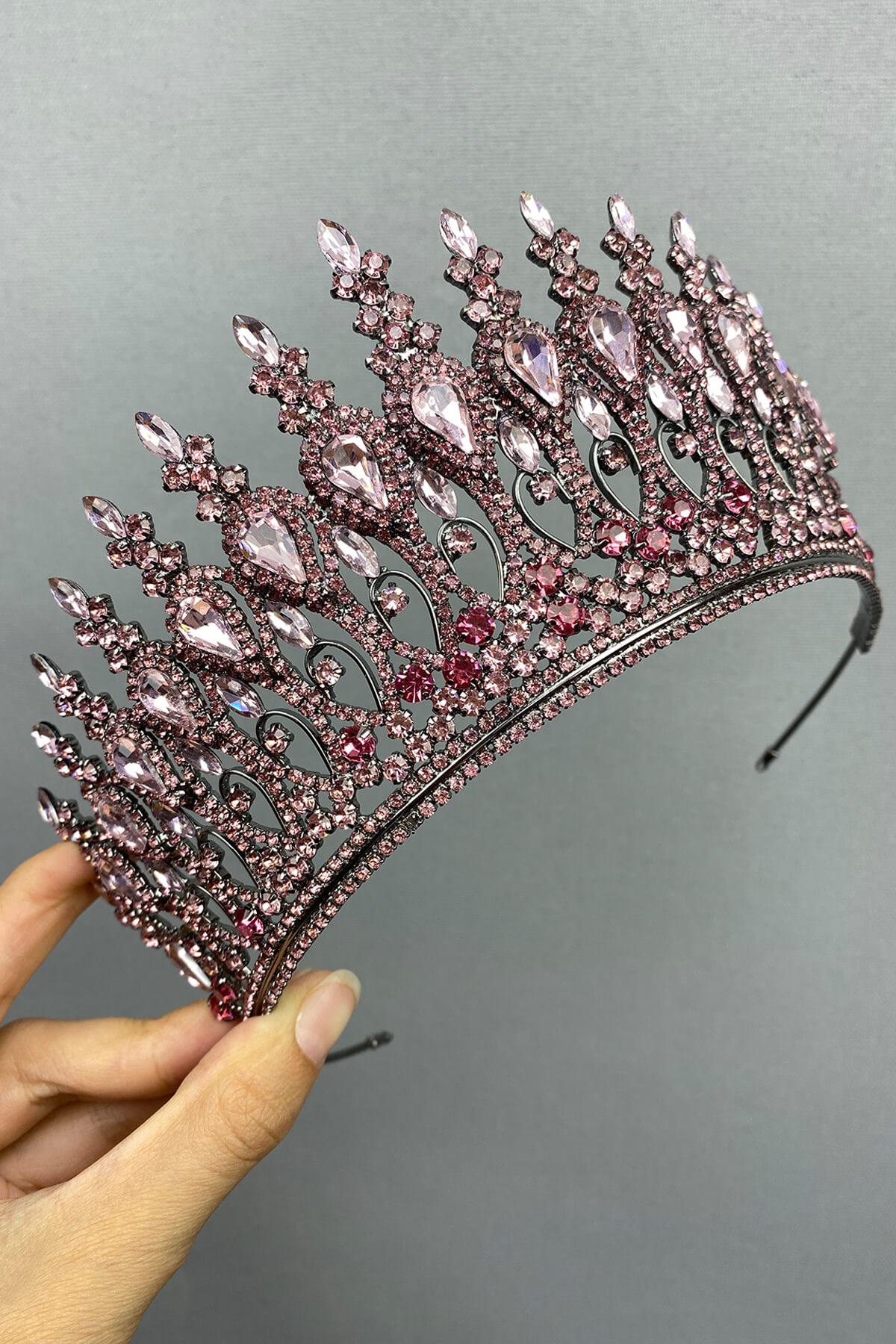 Pembe Henna Model Gelin Kına Tacı