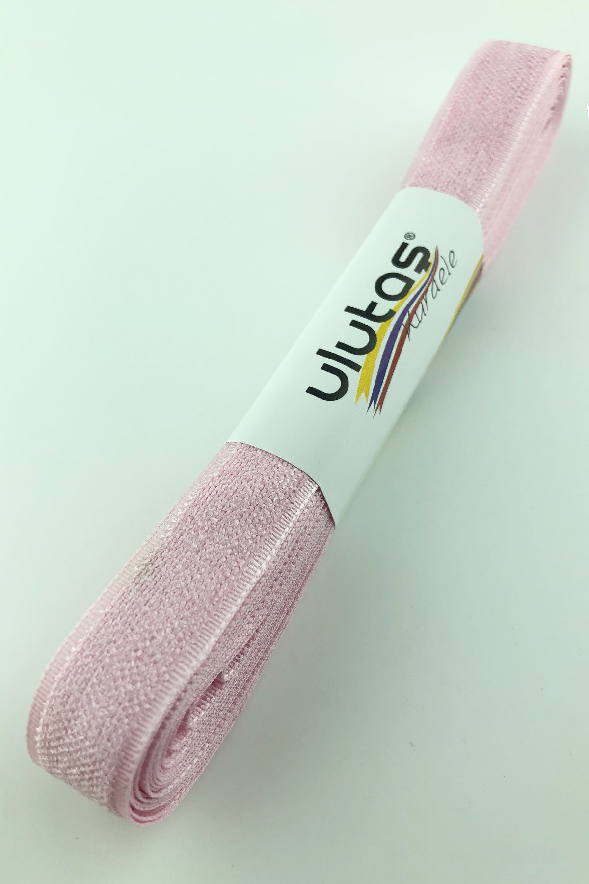 Pembe Kadife Efektli Kurdele 1,5 Cm