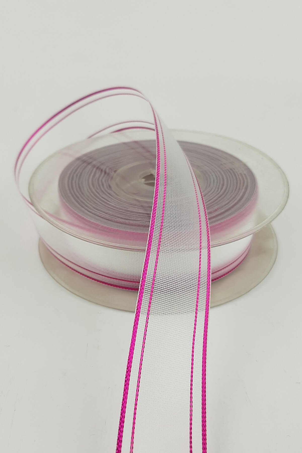 Pink Color Glitter Chiffon Ribbon 20 mt