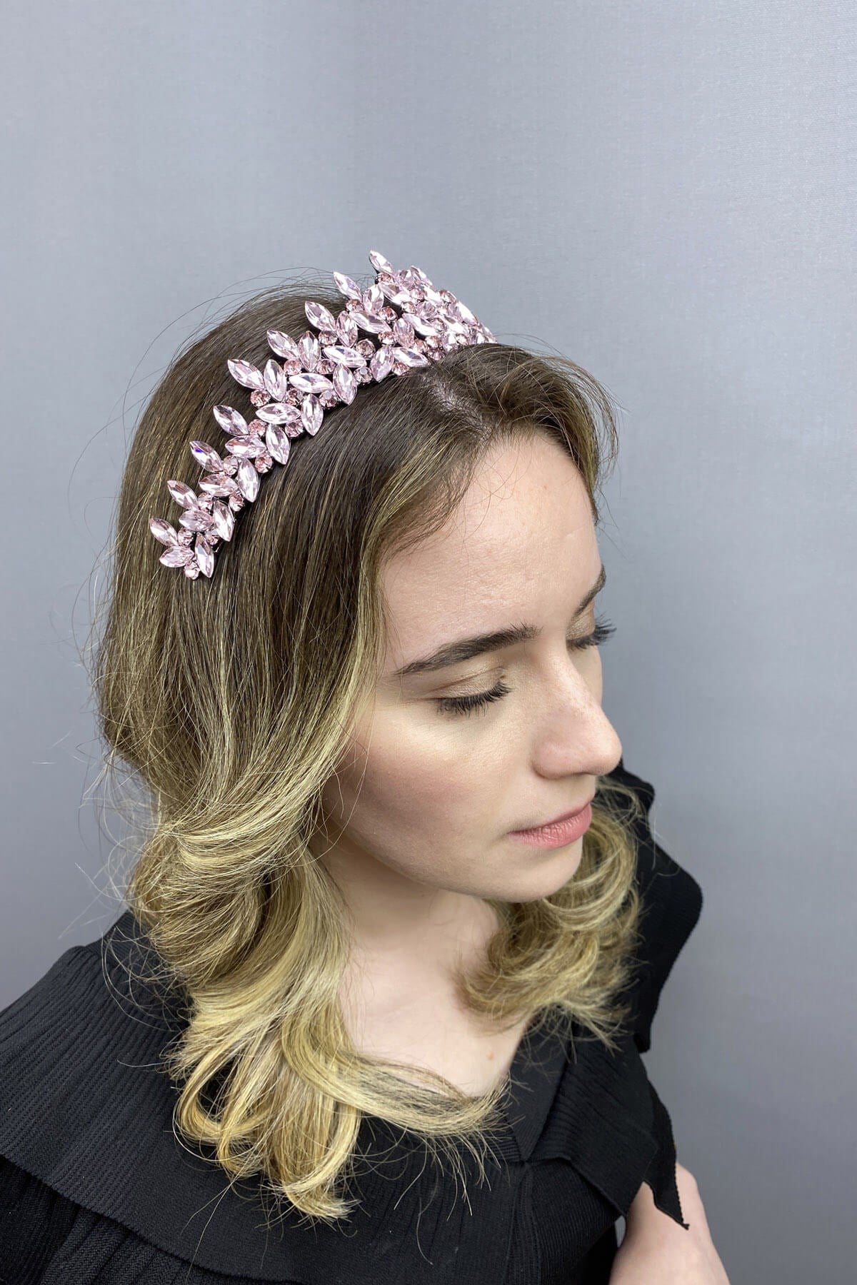 Pembe Subra Model Gelin Kına Tacı