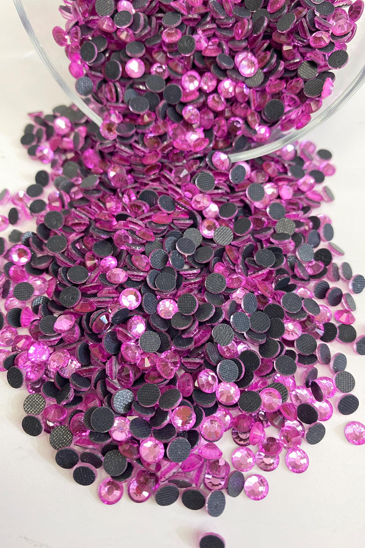 Pembe Ütüyle Yapışan Boncuk Ss20 5mm Yapıştırma Taş 25 grm