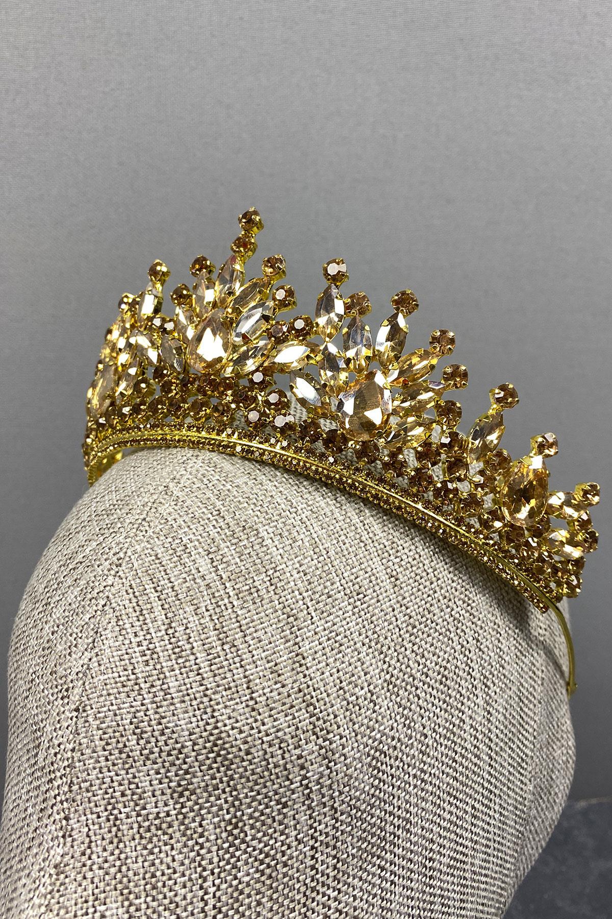 Pera Bridal Henna Crown with Shiny Stones
