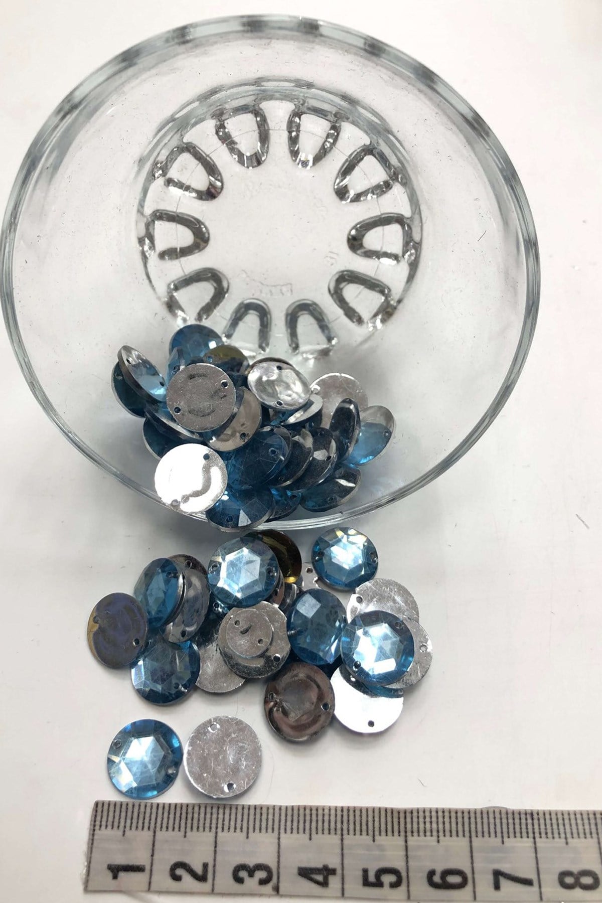 Plastik Dikme Taş Mavi Yuvarlak 20 gr