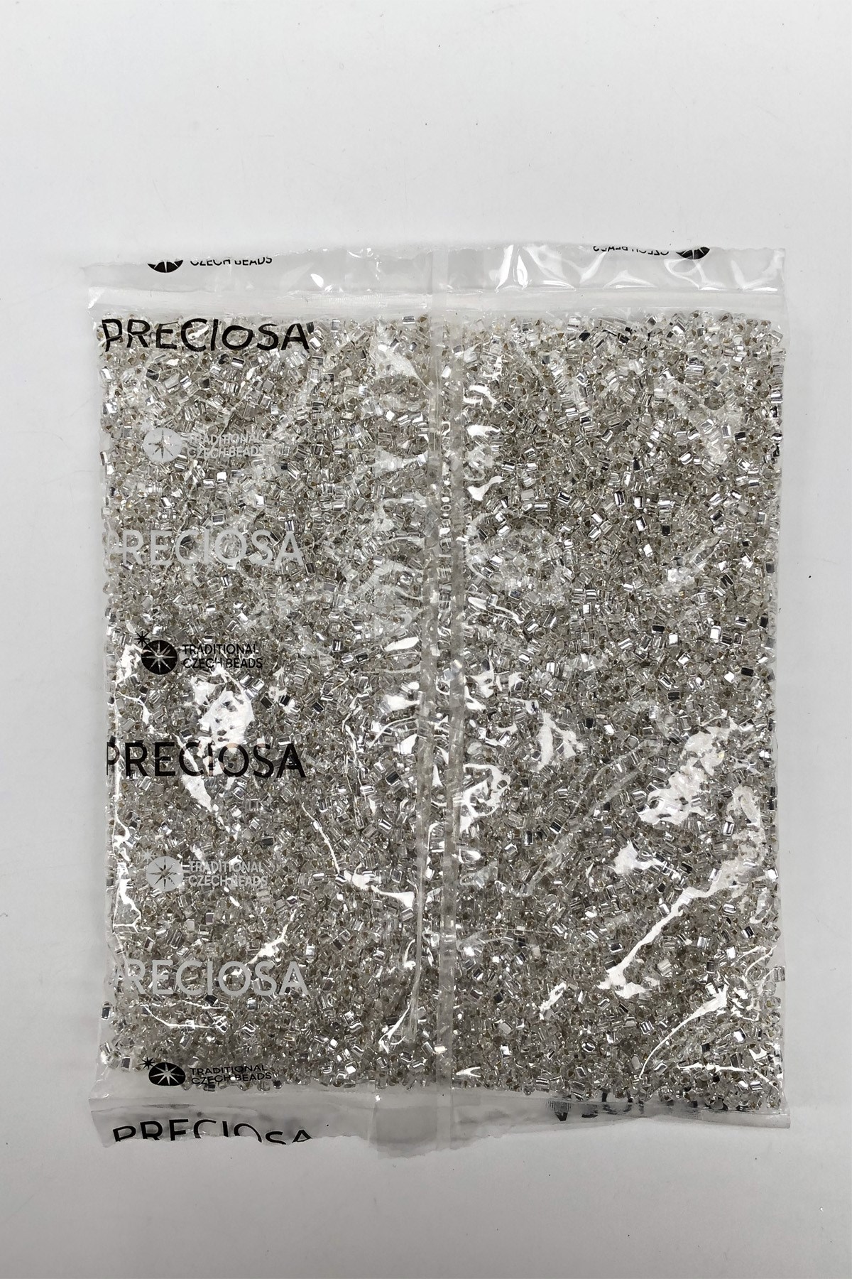 Preciosa Triangles Cut Silver Color Beads 78102 250 gr