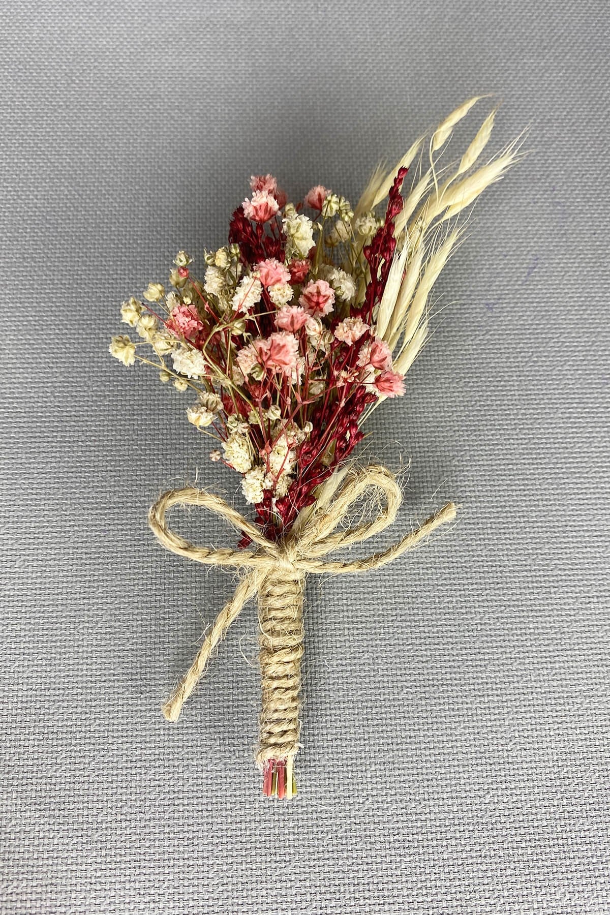 Powder Groom Boutonniere with Gypsum
