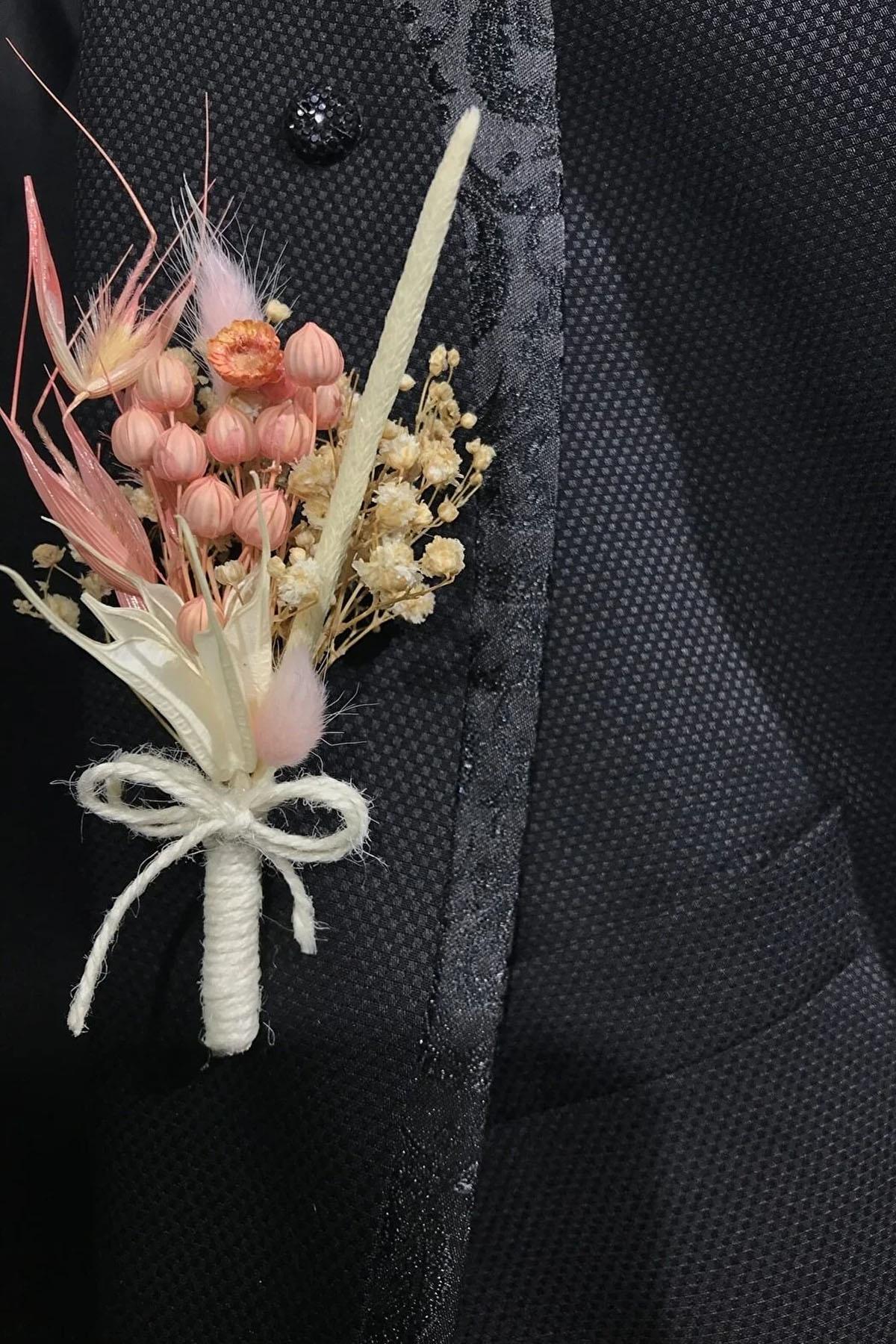 Pudra Cipsolu Yaka Çiçeği Damat Çiçeği - Sağdıç Çiçeği 10 Adet