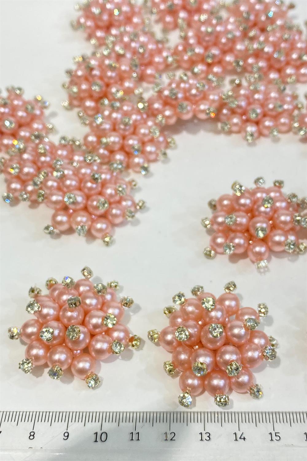 Powder Pearl and Stone Brooch