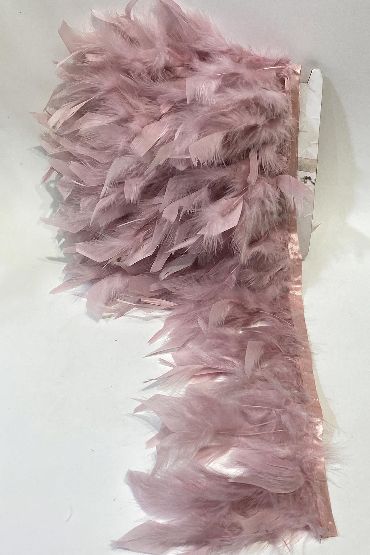 Powder Goose Feather Otriş Ribbed Strip Feather