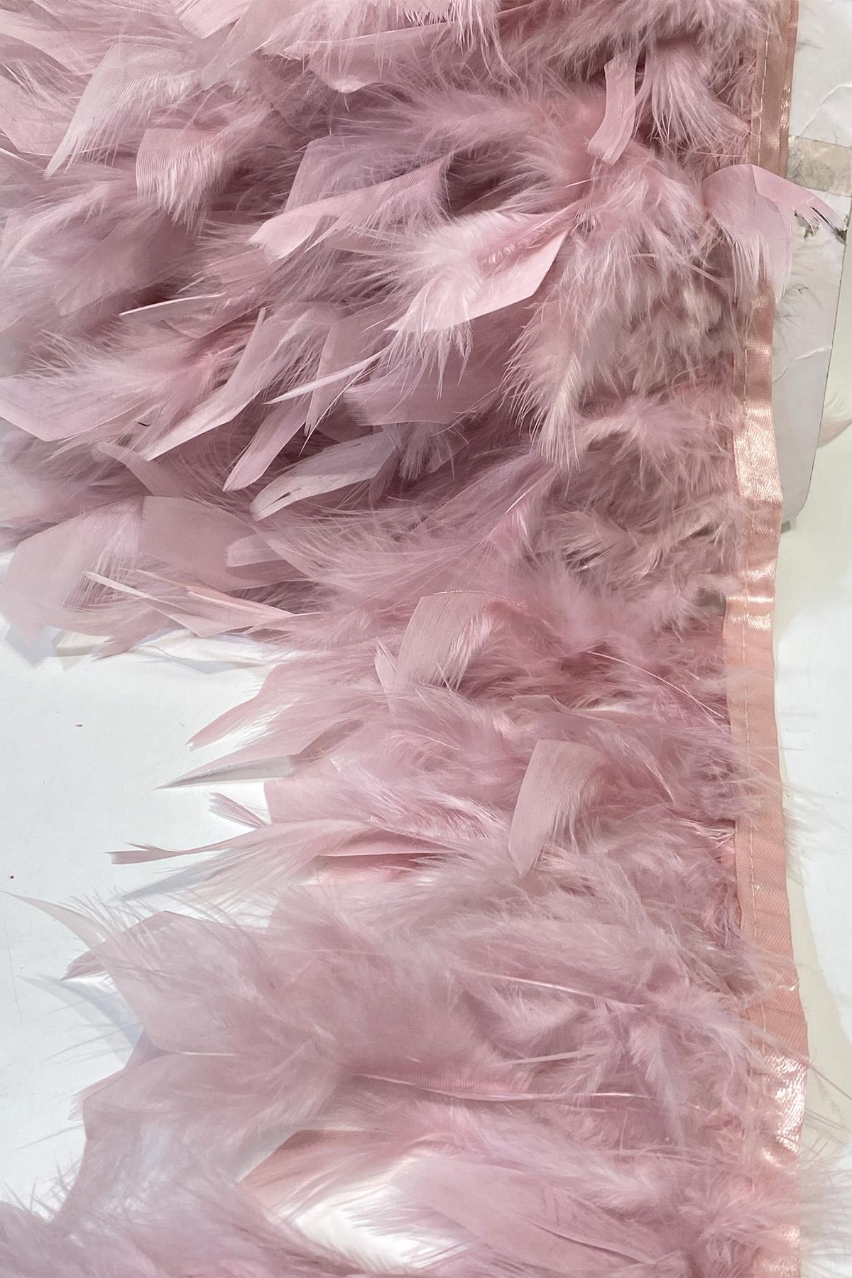 Powder Goose Feather Otriş Ribbed Strip Feather