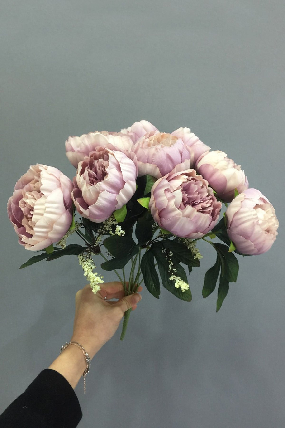 Powder Color Big Peony Flower