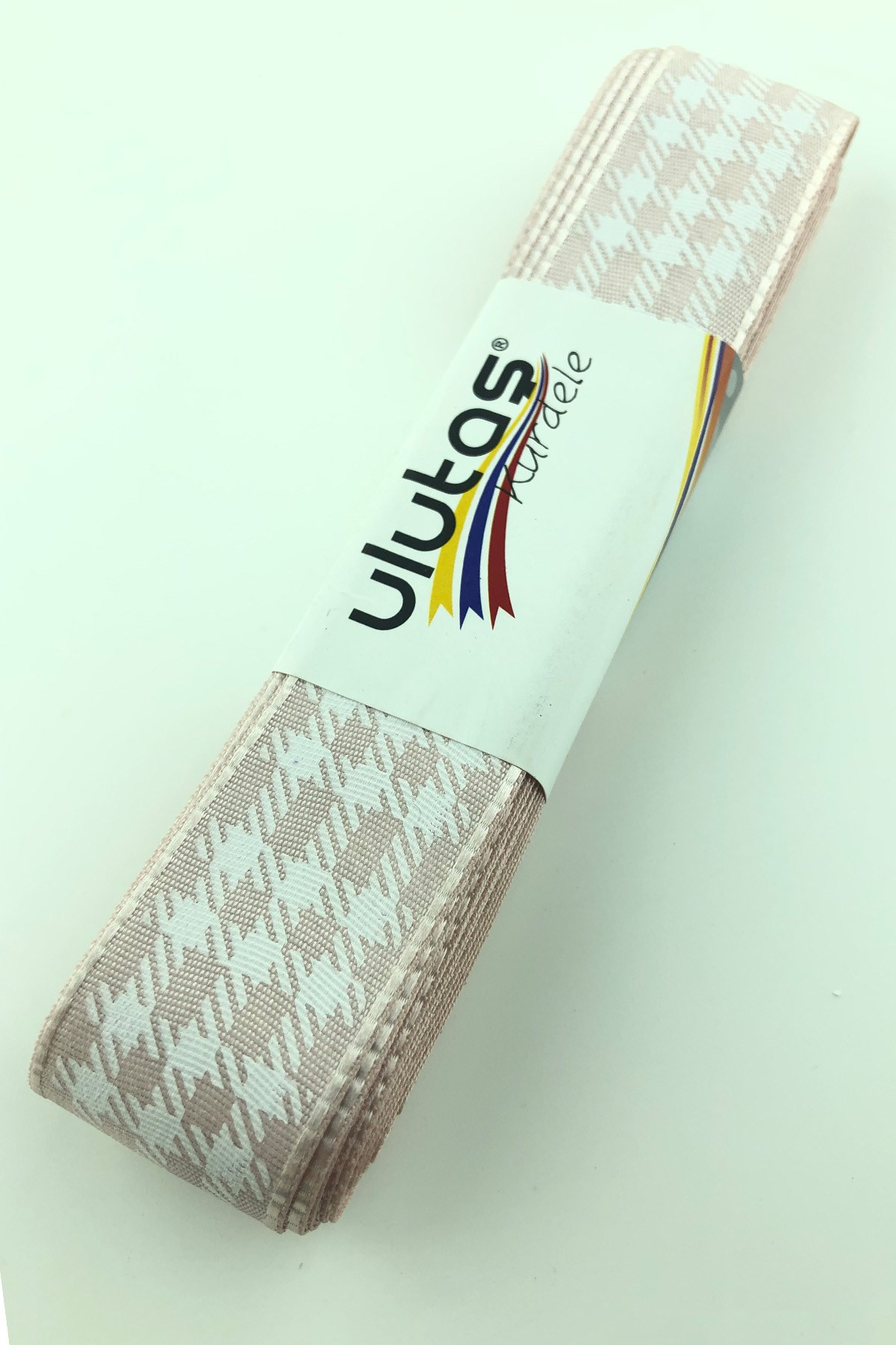 Powder Leaf Printed Taffeta Ribbon 2.5 Cm