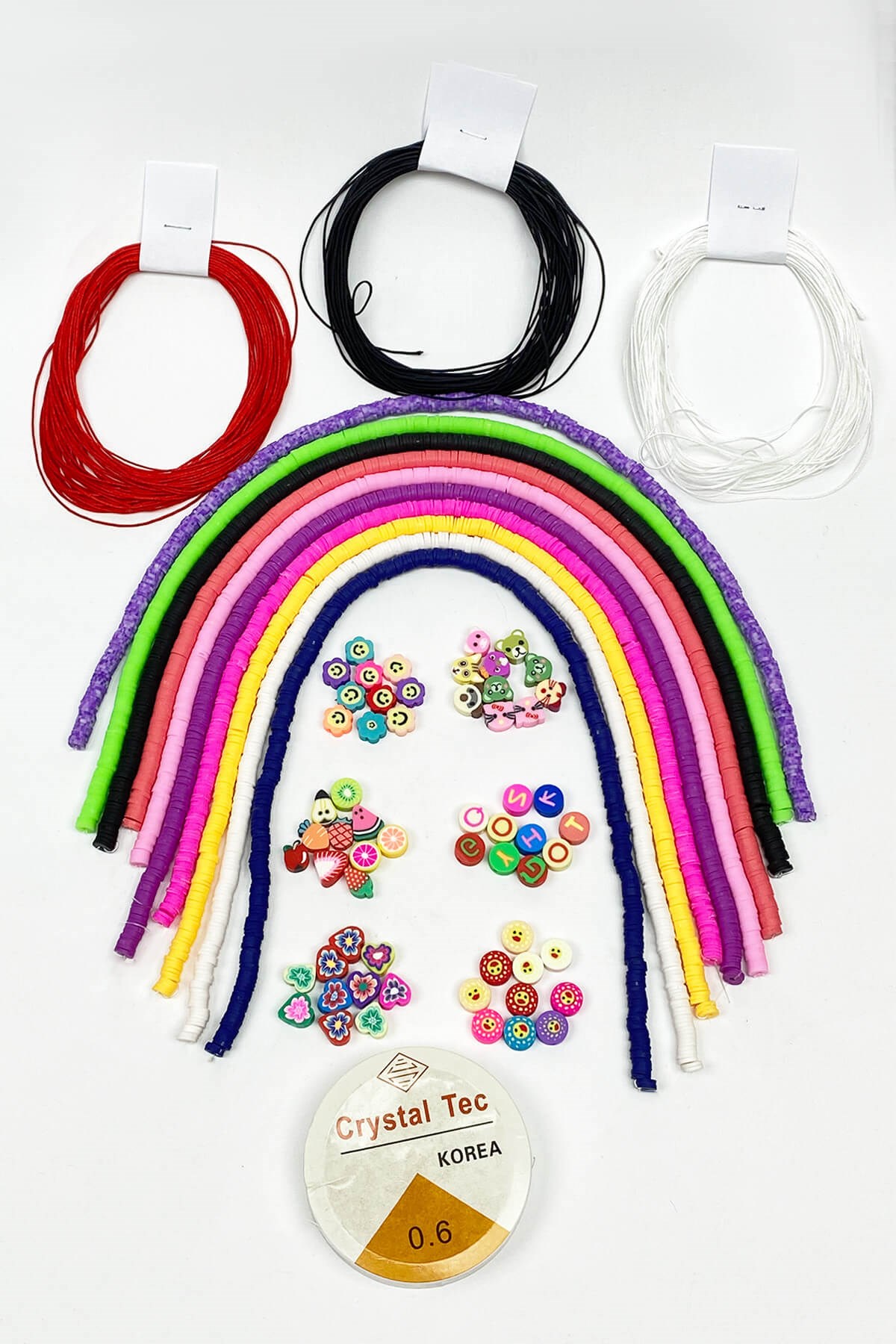 Rengarenk 6 mm Fimo Boncuk Takı Seti