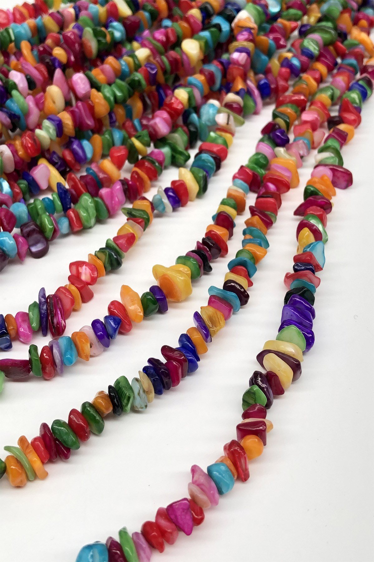 Rengarenk Çakıl Taşı Boncuk