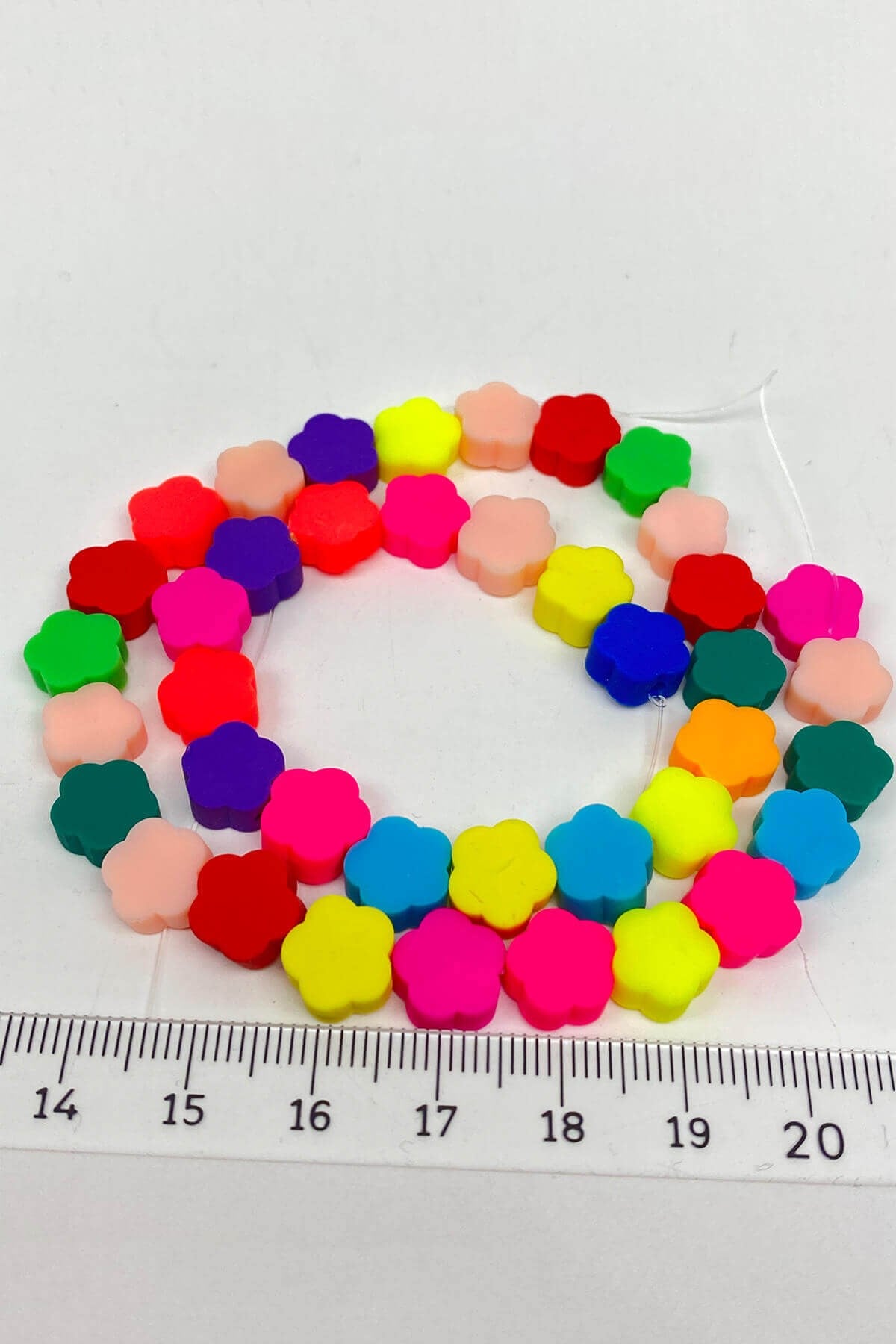 Rengarenk Çiçek Desen Fimo Hamur Boncuk