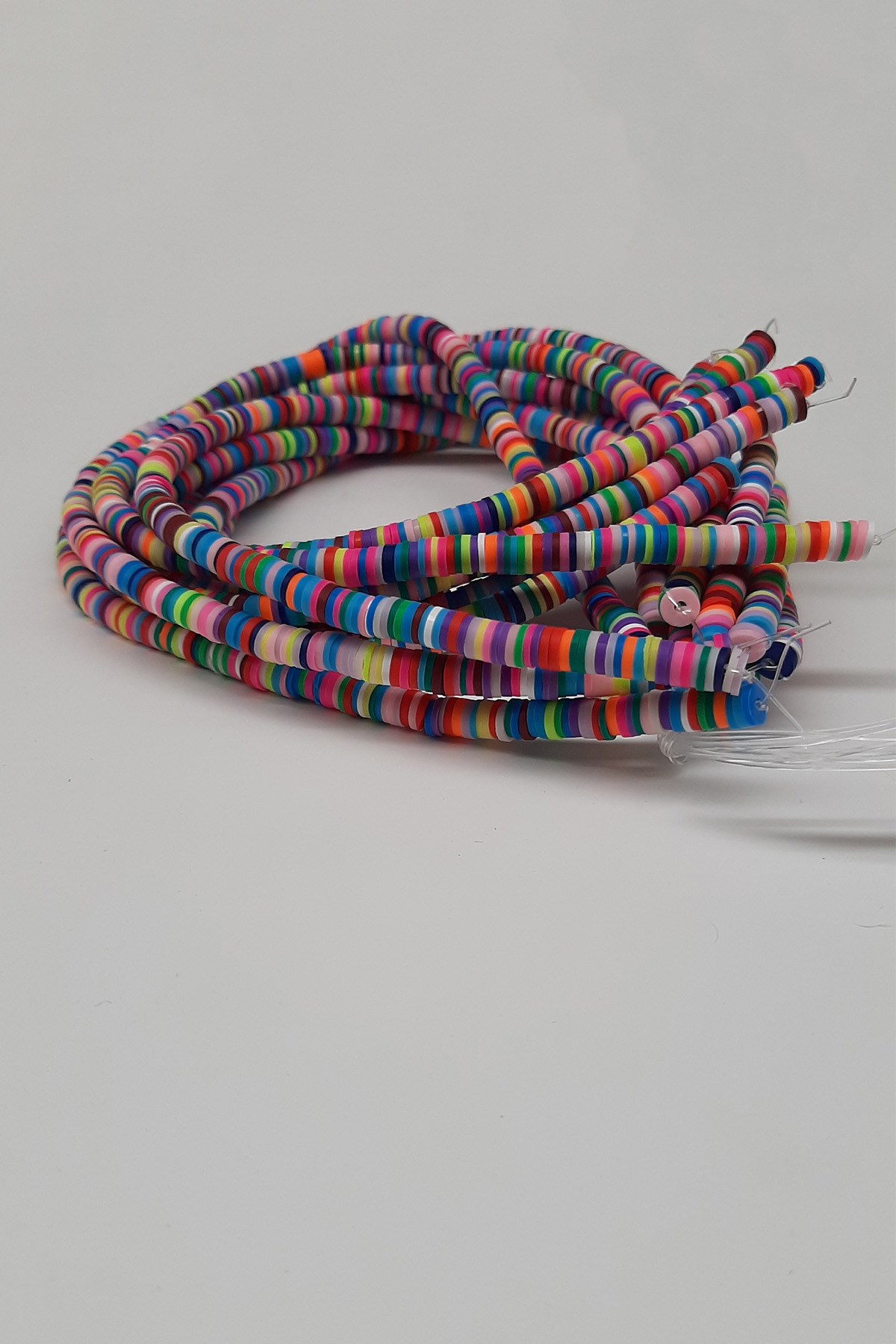 Rengarenk Fimo Hamur Boncuk 6Mm