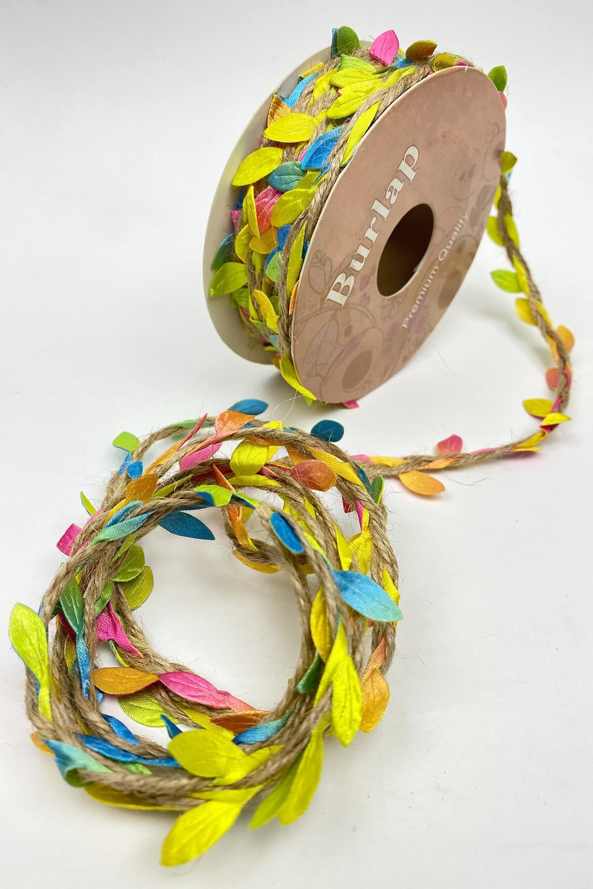 Colorful Straw Leafy Rope Ribbon 10 mt