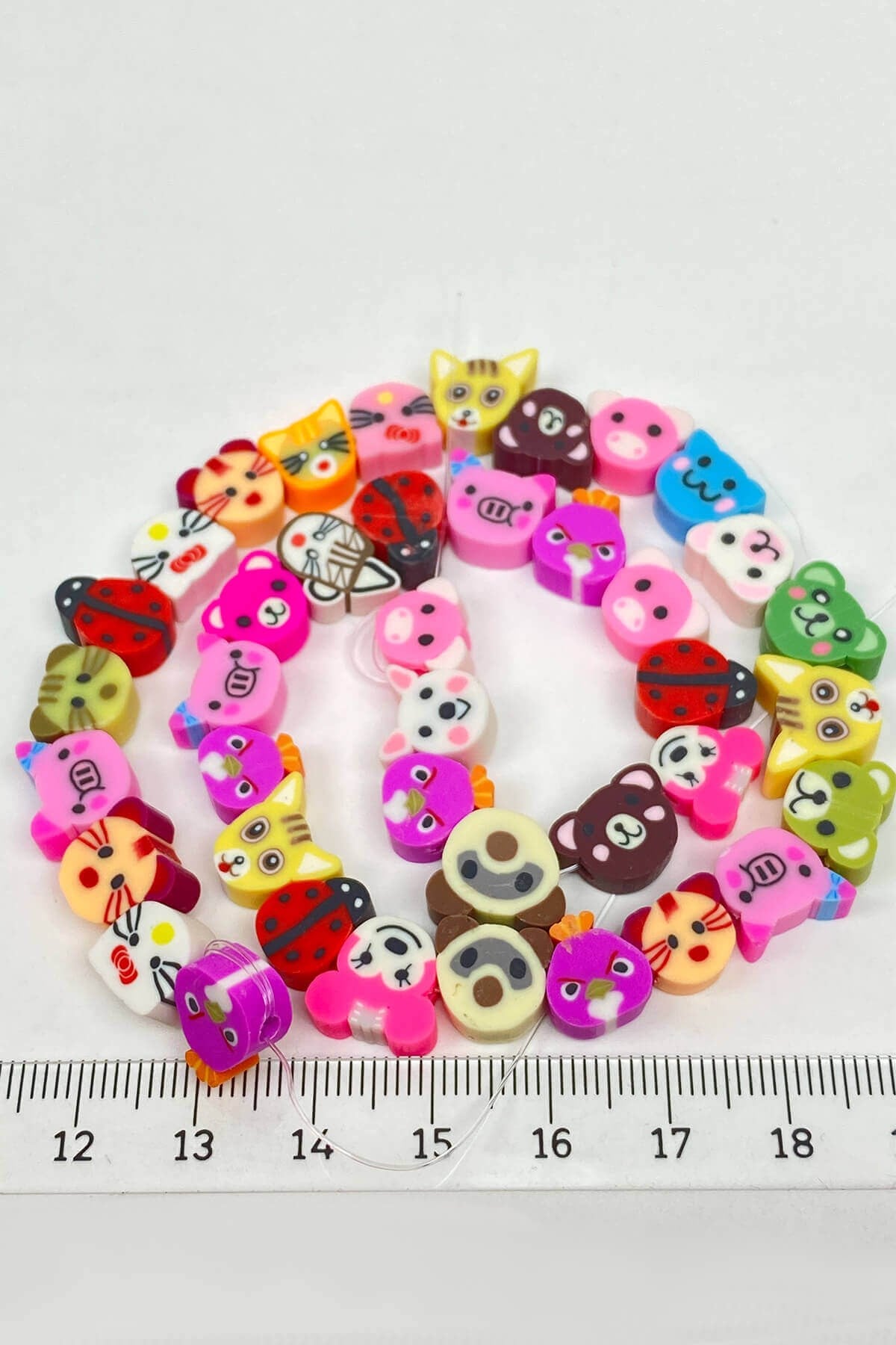 Colorful Animal Figured Fimo Dough Beads