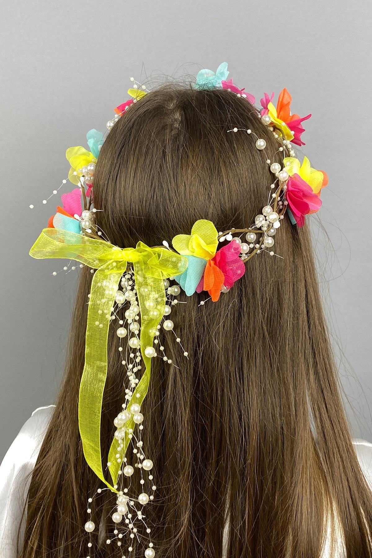 Special Design Bridesmaid Crown with Colorful Laser Flowers