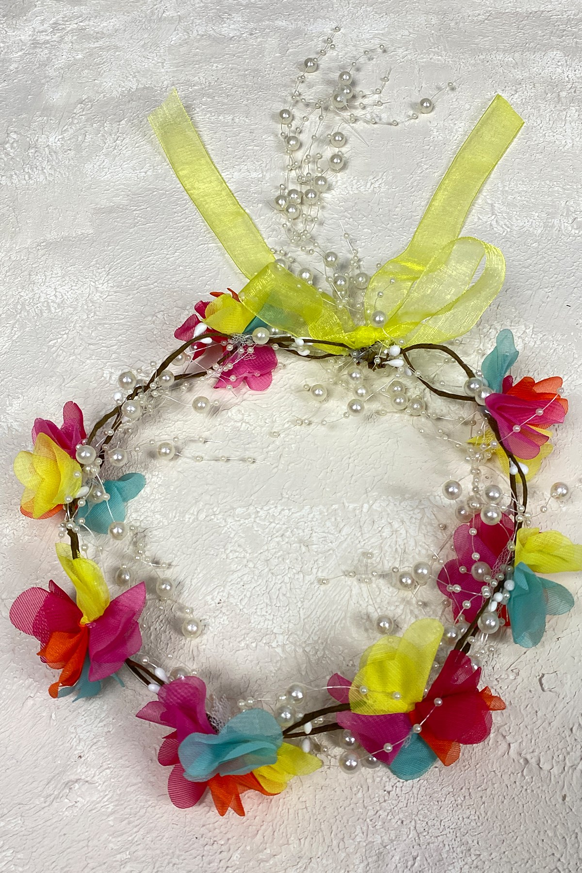 Special Design Bridesmaid Crown with Colorful Laser Flowers