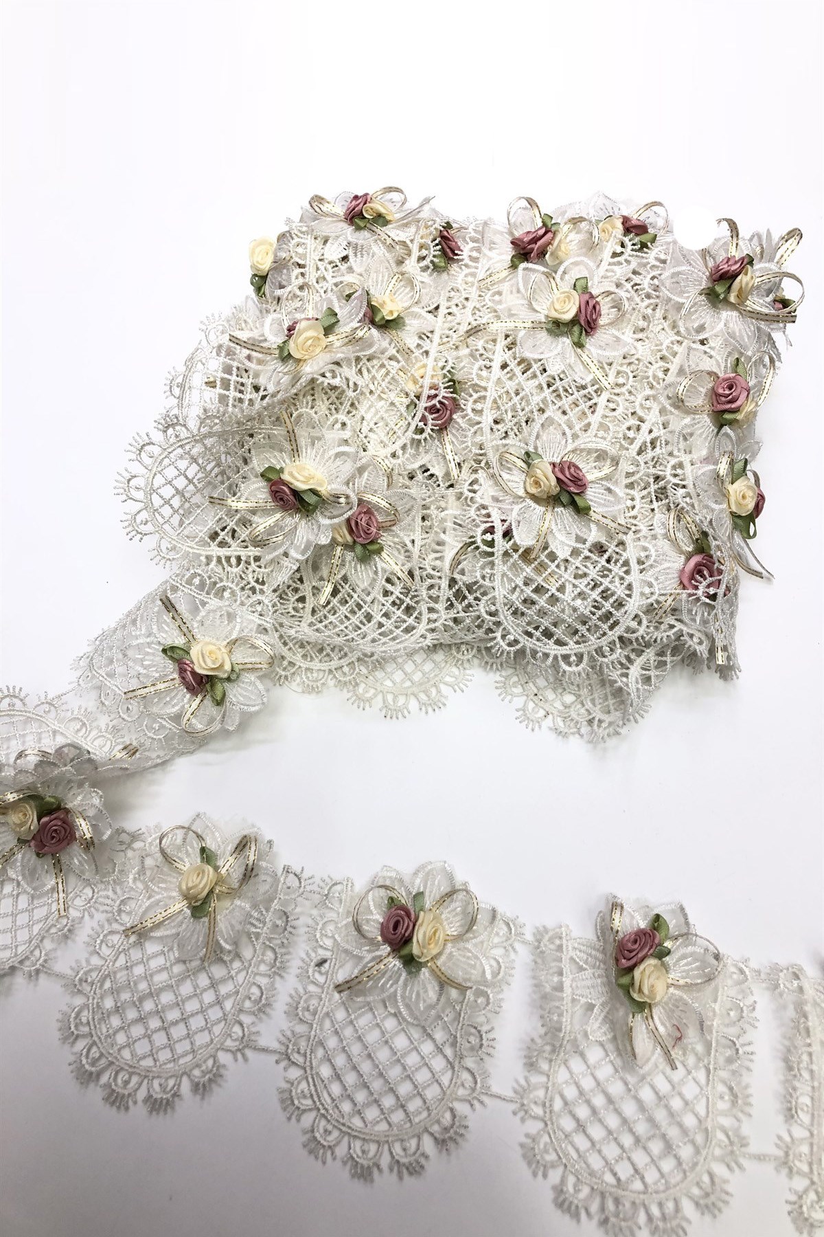 Colorful 3D Floral Ribbon