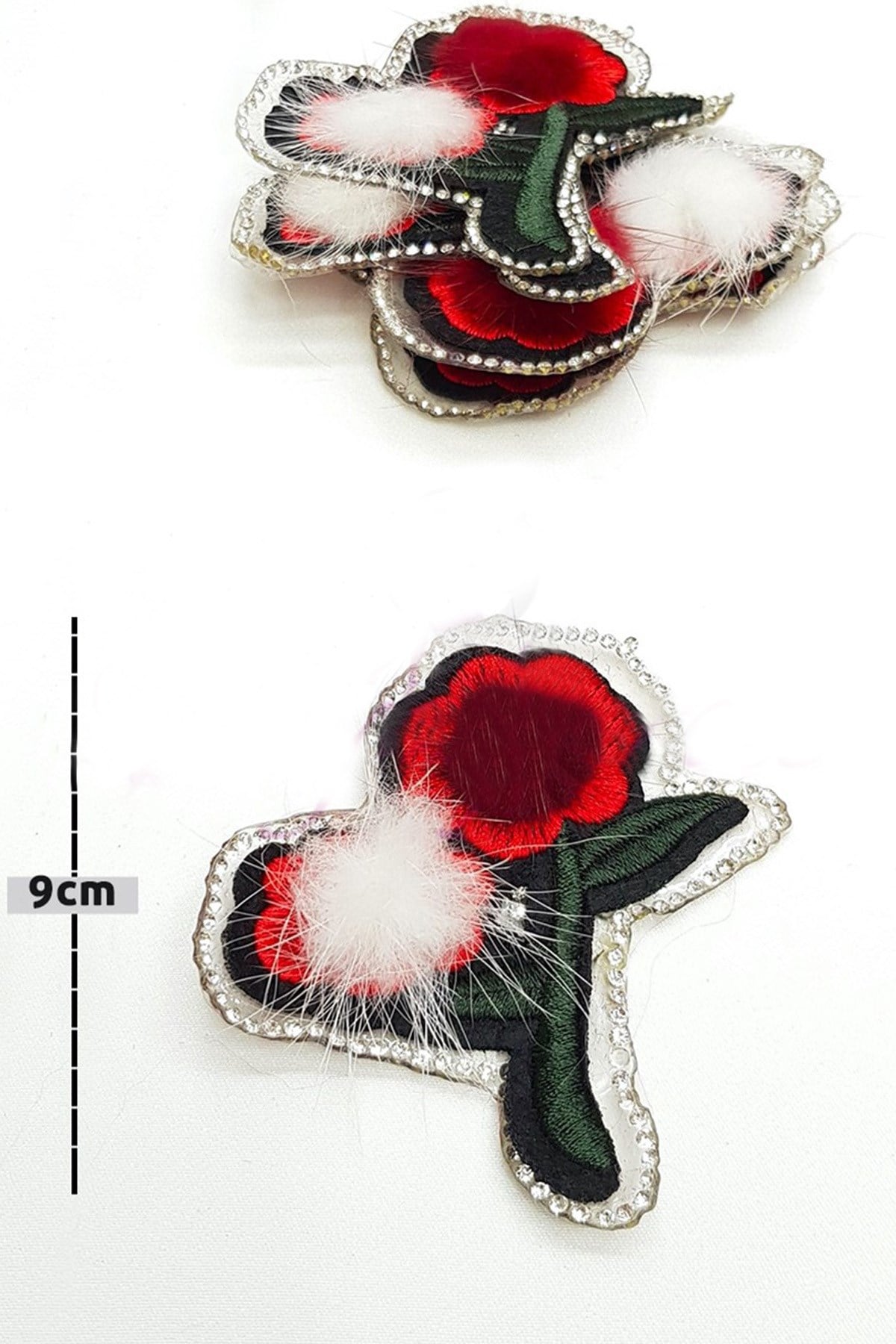 Colorful Flower Pattern Stone Iron-on Applique