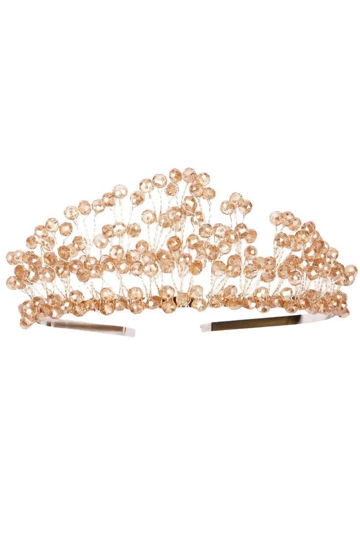 Rio Model Bridal Henna Tiara Princess Tiara Wedding Crystal Stone Tiara Honeycomb