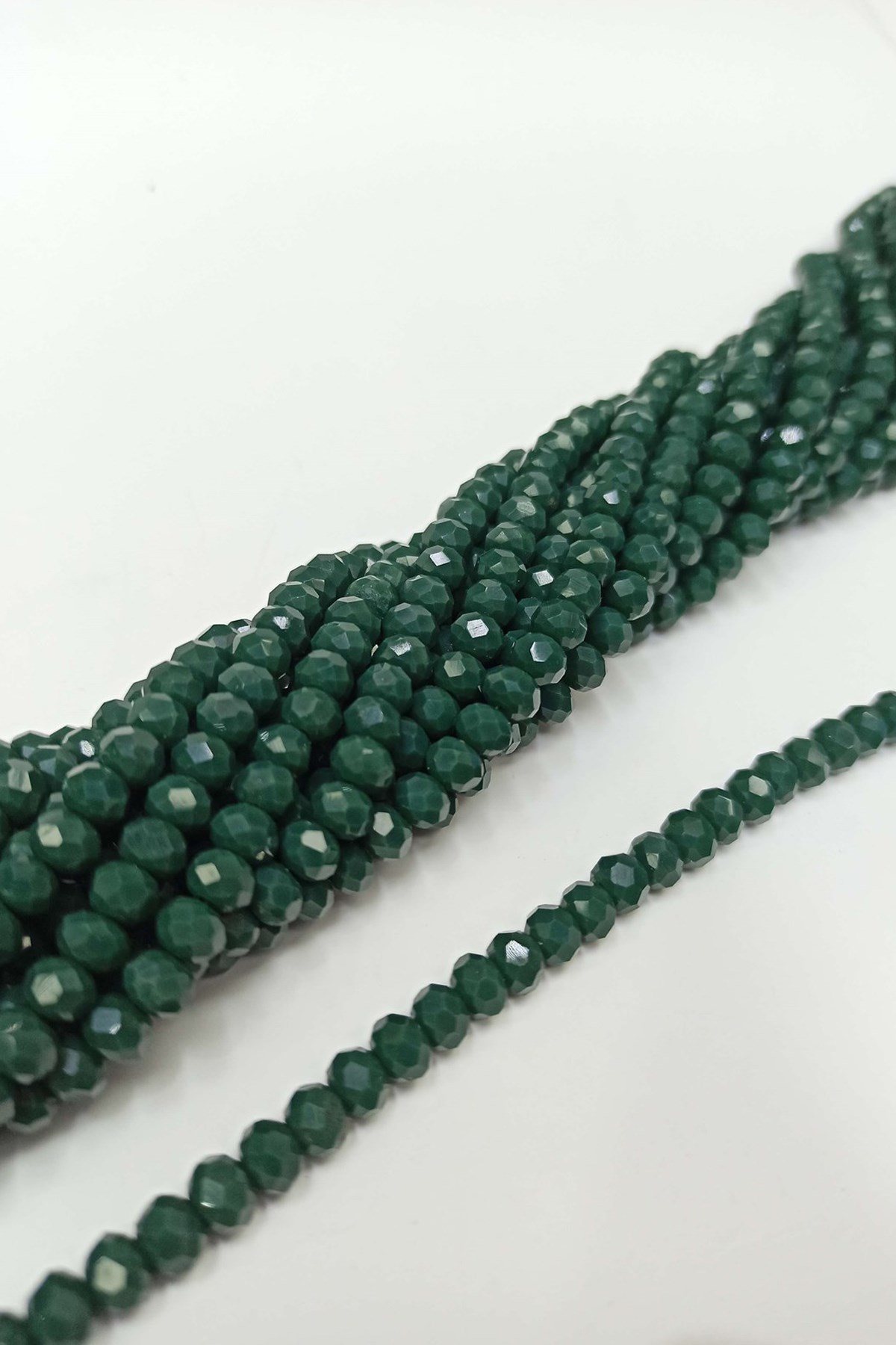 Plain Green Crystal Beads 6 mm
