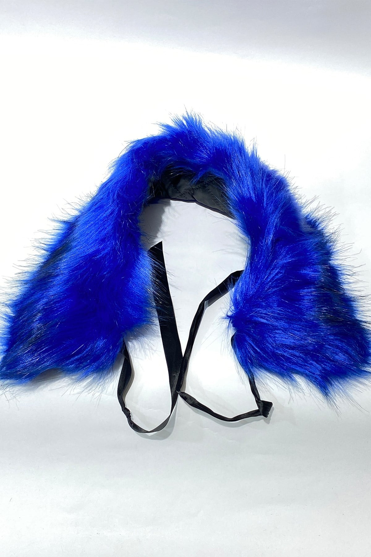 Sax Blue Fur Collar