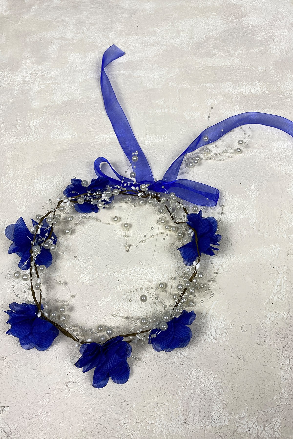 Sax Blue Laser Flower Special Design Bridesmaid Crown