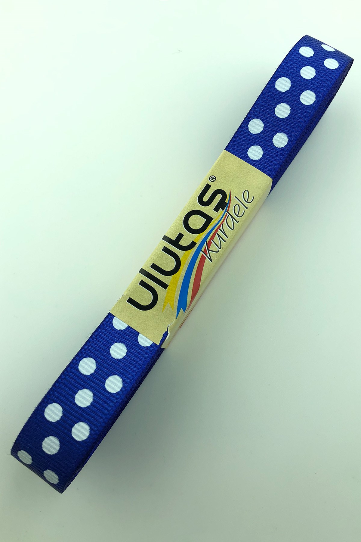 Sax Blue Polka Dot Grosgrain Ribbon 1.5 cm