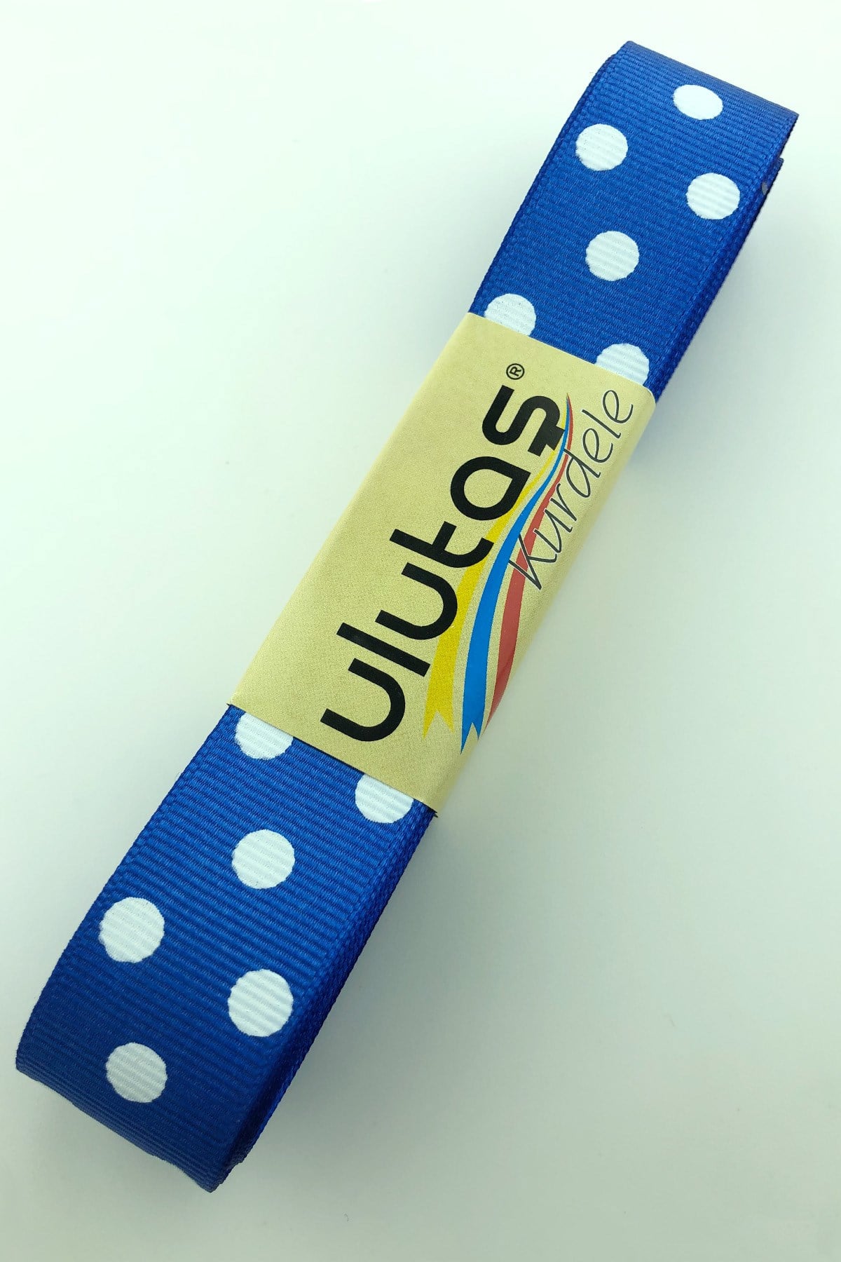 Saxe Blue White Polka Dot Grosgrain Ribbon 2.5 cm