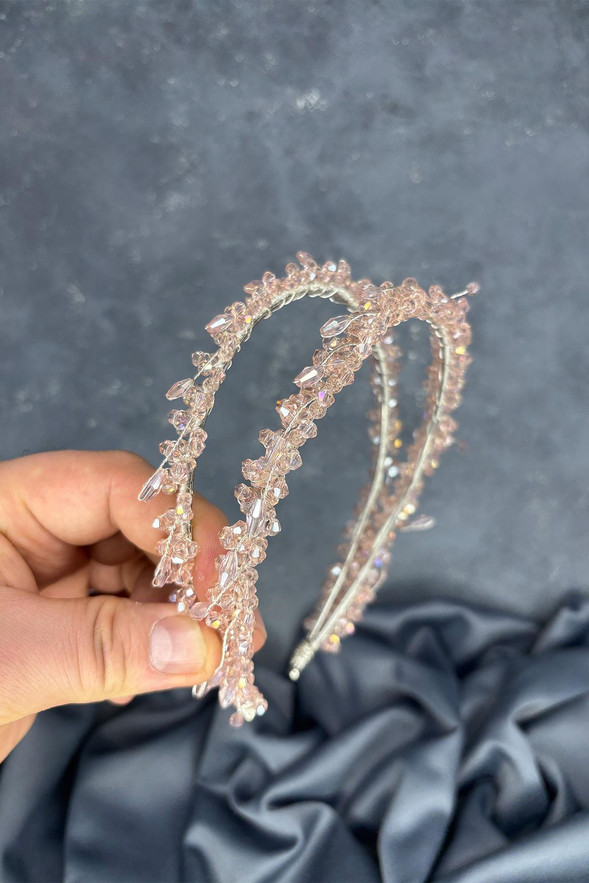 Saree Model Double Row Bridal Henna Crown Hair Accessory