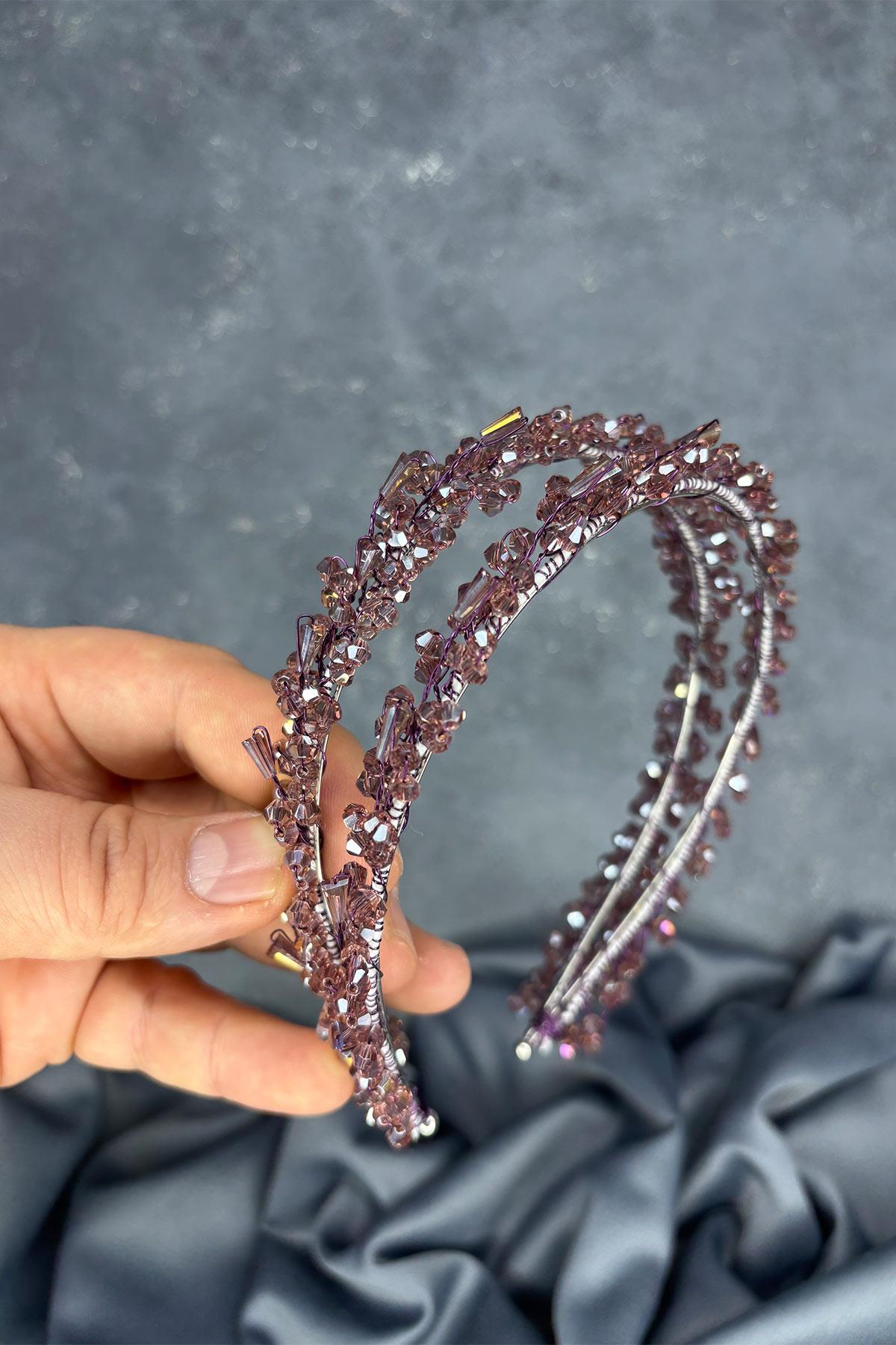 Saree Model Double Row Bridal Henna Crown Hair Accessory