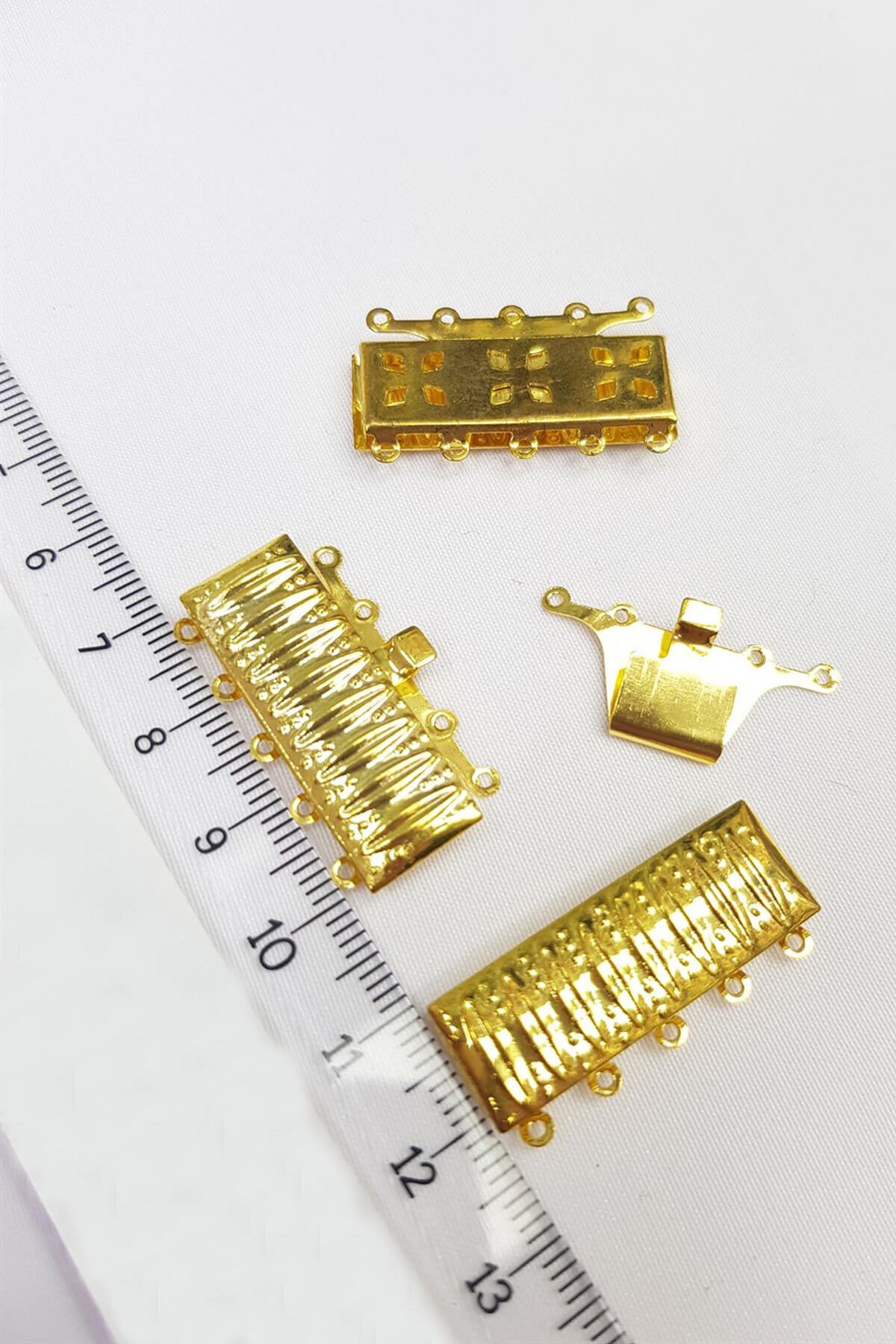 Sarı Geniş Kolye ve Bileklik Klipsi