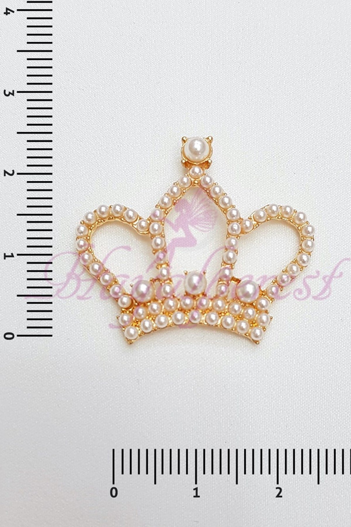 Yellow Pearl King Crown Brooch