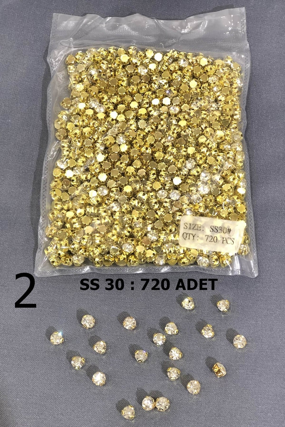 Sarı Metal Kasalı Dikme Beyoğlu Taşı (1 paket )