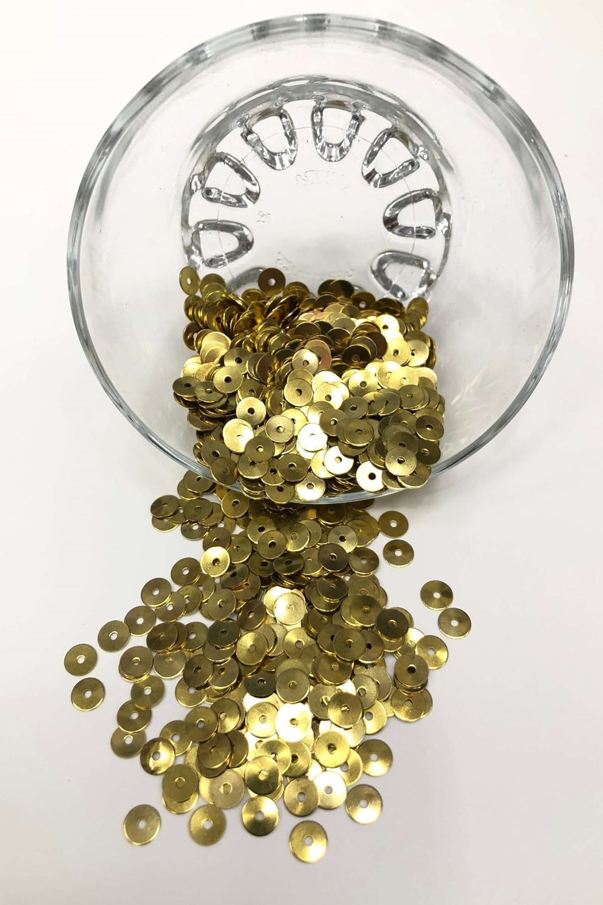 Sarı Metal Pul 6 mm