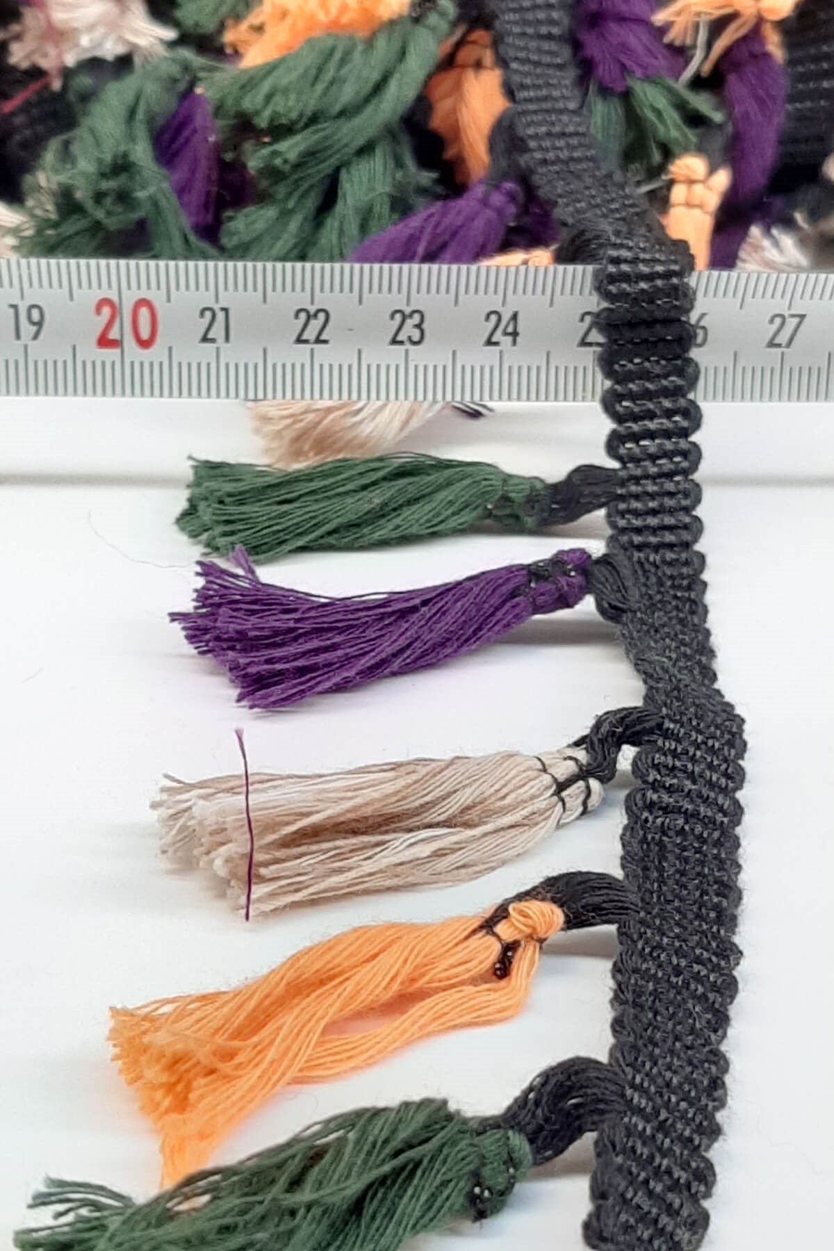 Yellow Purple Green Cotton Fringe Tassel