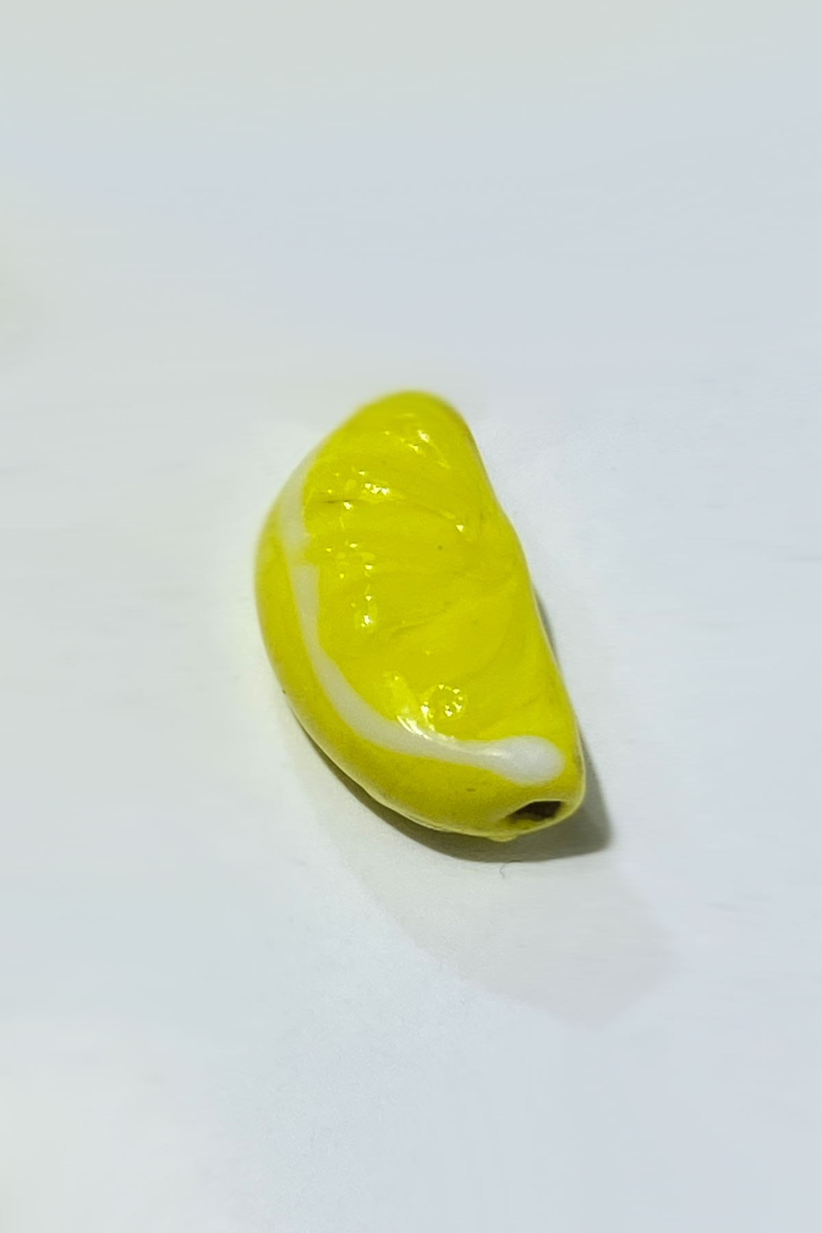 Sarı Murano El Yapımı Cam Boncuk Limon 1 Adet